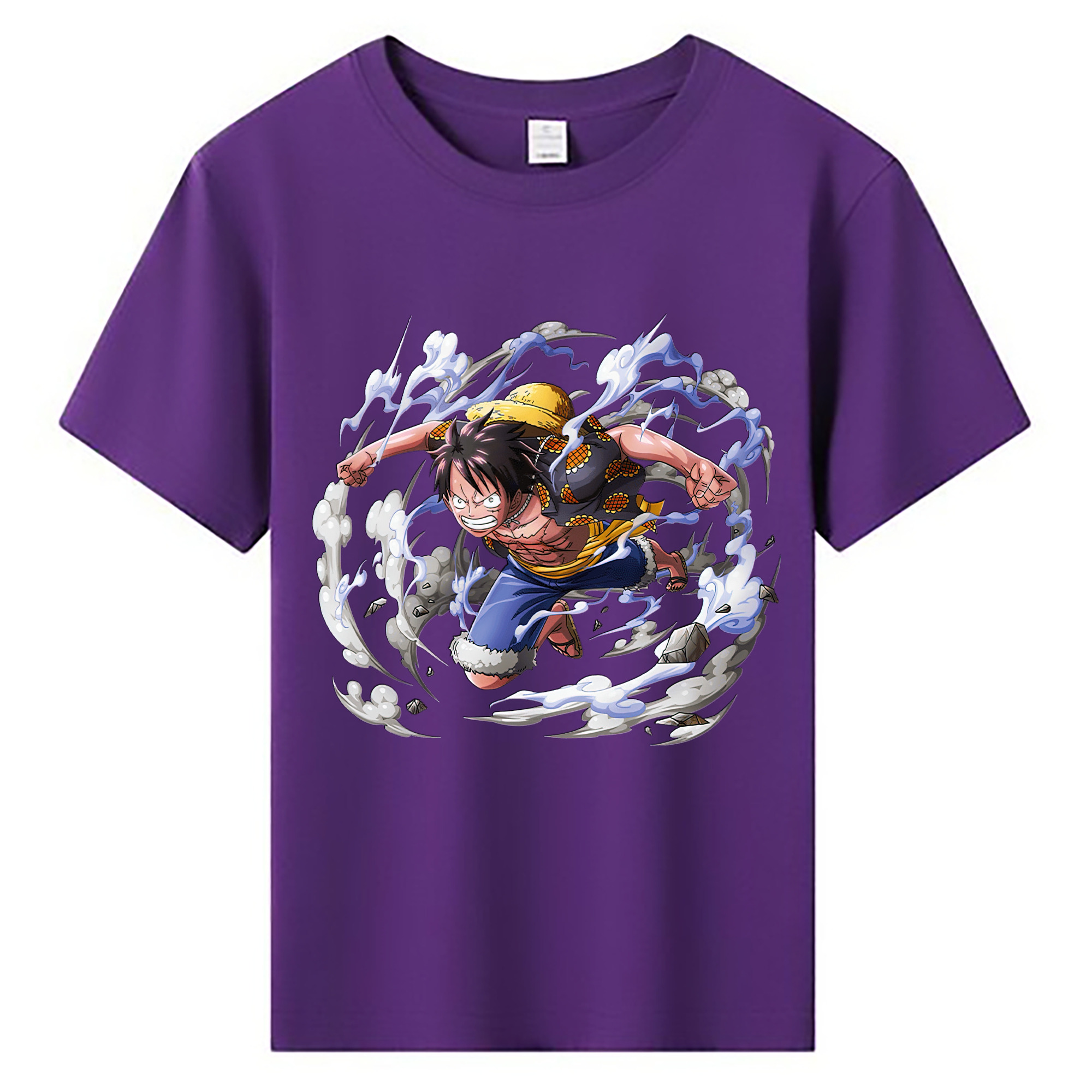 ワンピース モンキー・D・ルフィ ONE PIECE Monkey D. Luffy 綿100％キッズTシャツ（フロントプリント）