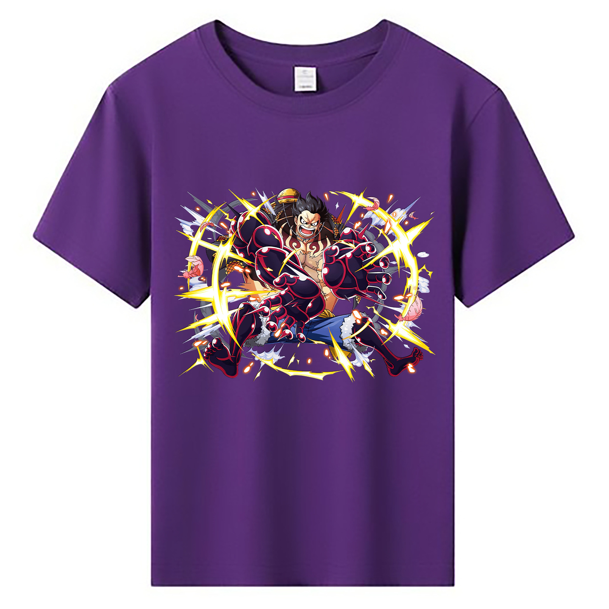 ワンピース モンキー・D・ルフィ ONE PIECE Monkey D. Luffy 綿100％キッズTシャツ（フロントプリント）