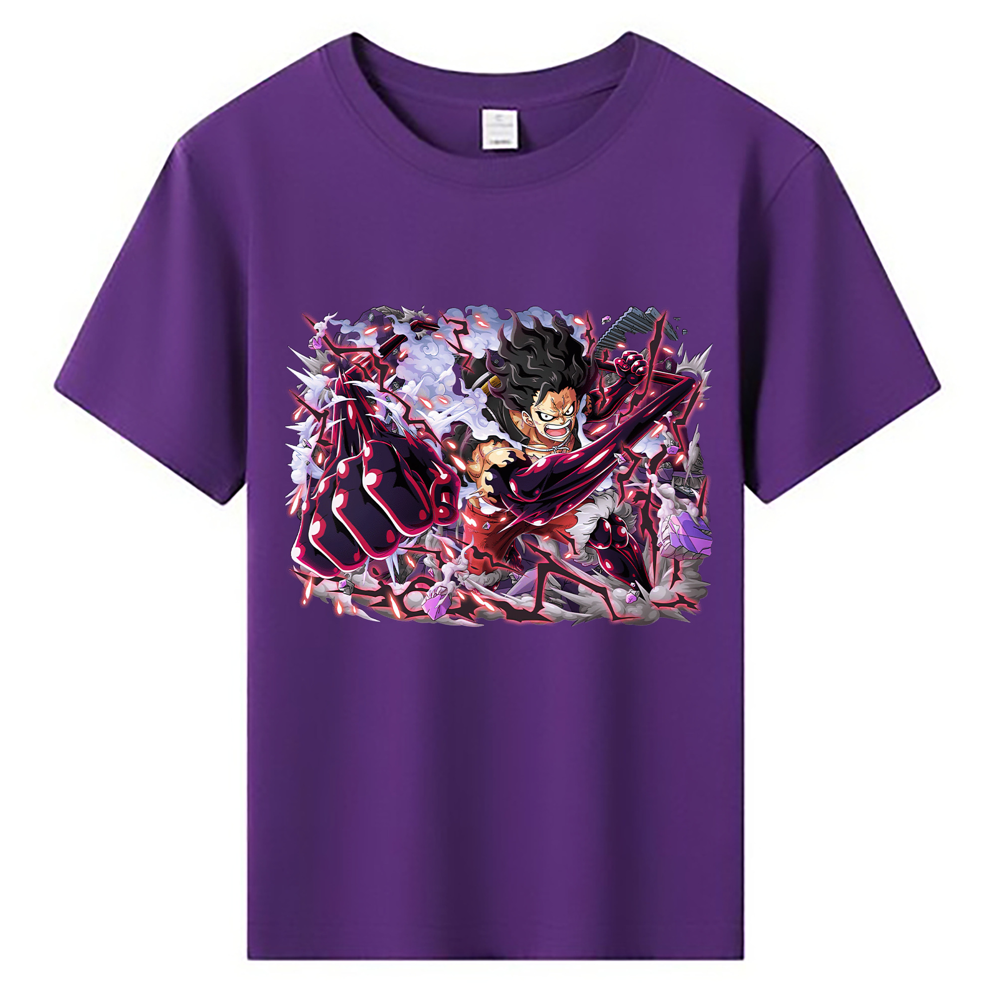 ワンピース モンキー・D・ルフィ ONE PIECE Monkey D. Luffy 綿100％キッズTシャツ（フロントプリント）