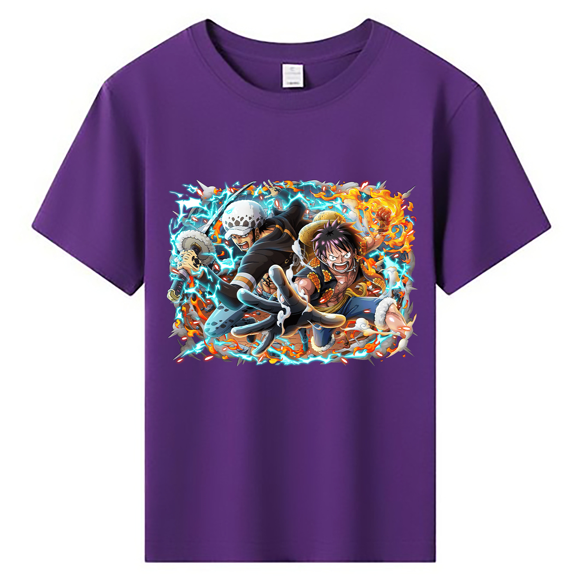 ワンピース モンキー・D・ルフィ ONE PIECE Monkey D. Luffy 綿100％キッズTシャツ（フロントプリント）