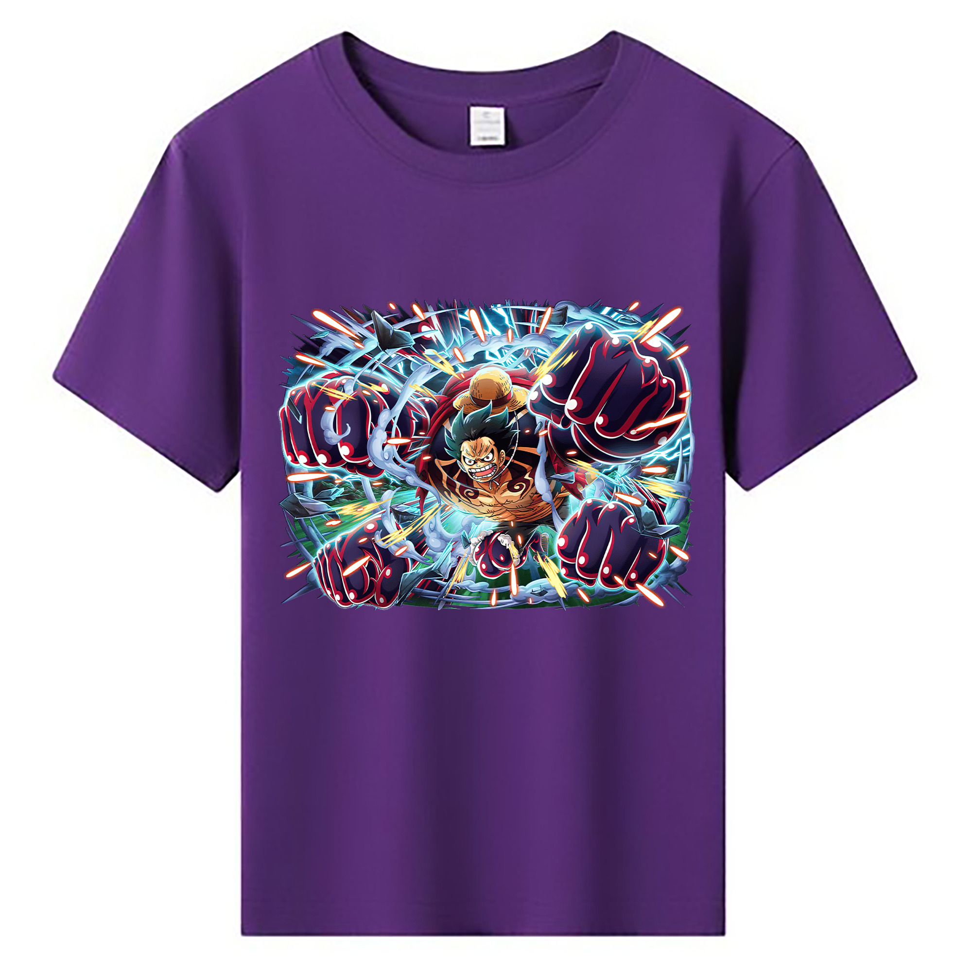ワンピース モンキー・D・ルフィ ONE PIECE Monkey D. Luffy 綿100％キッズTシャツ（フロントプリント）