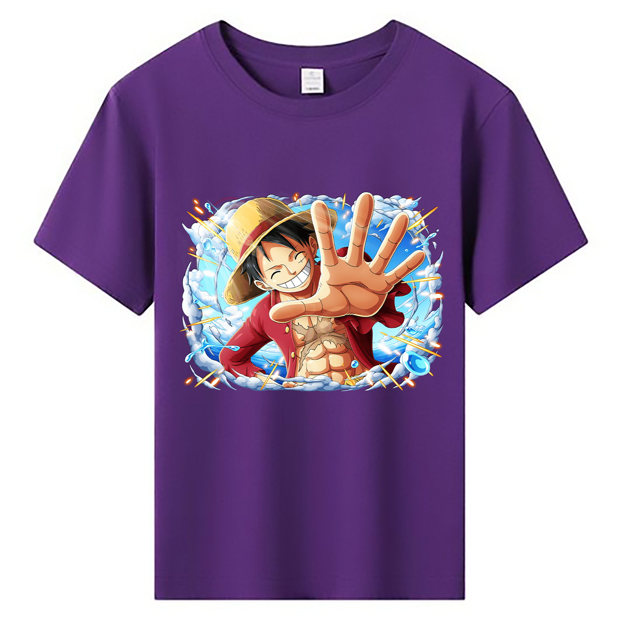 ワンピース モンキー・D・ルフィ ONE PIECE Monkey D. Luffy 綿100％キッズTシャツ（フロントプリント）