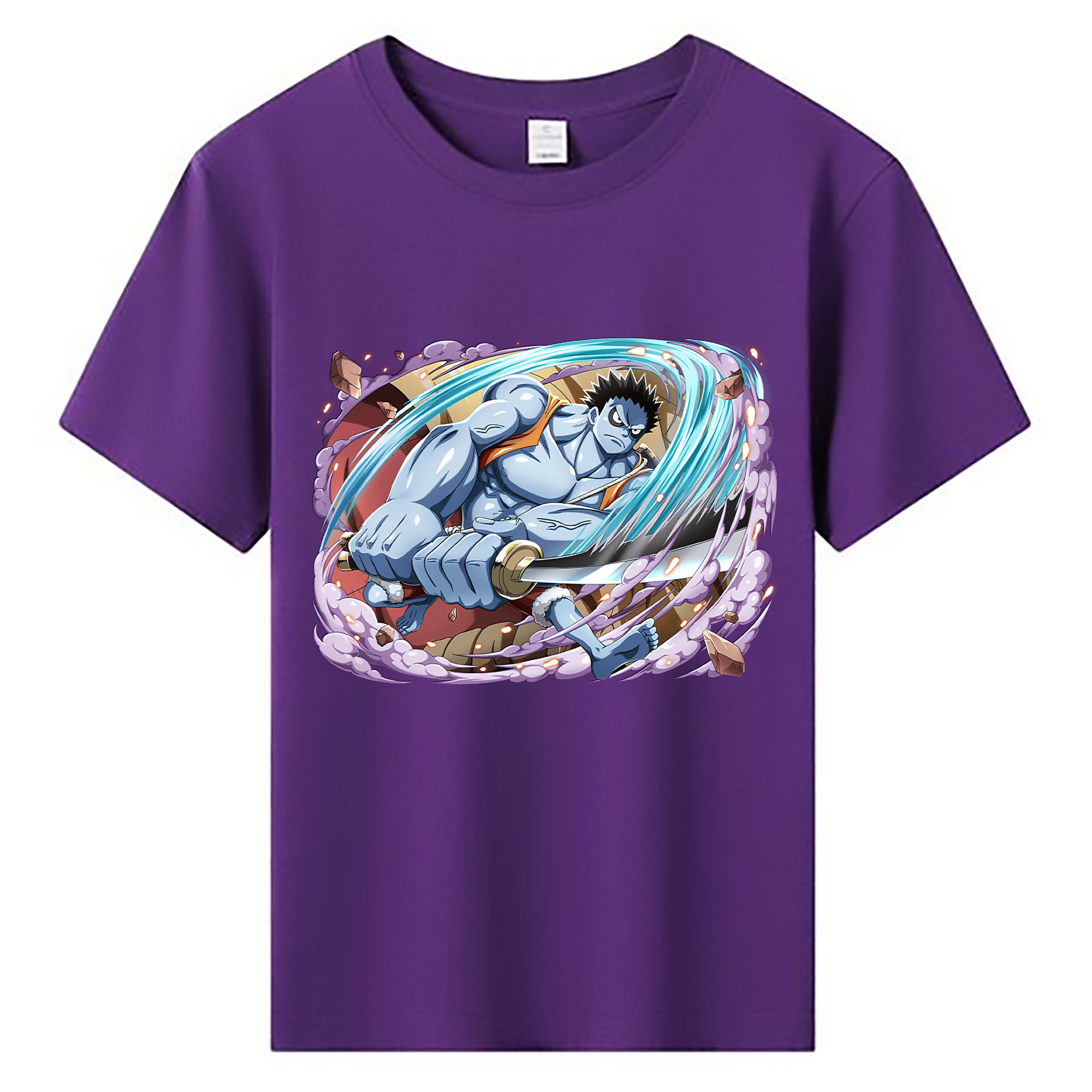ワンピース モンキー・D・ルフィ ONE PIECE Monkey D. Luffy 綿100％キッズTシャツ（フロントプリント）