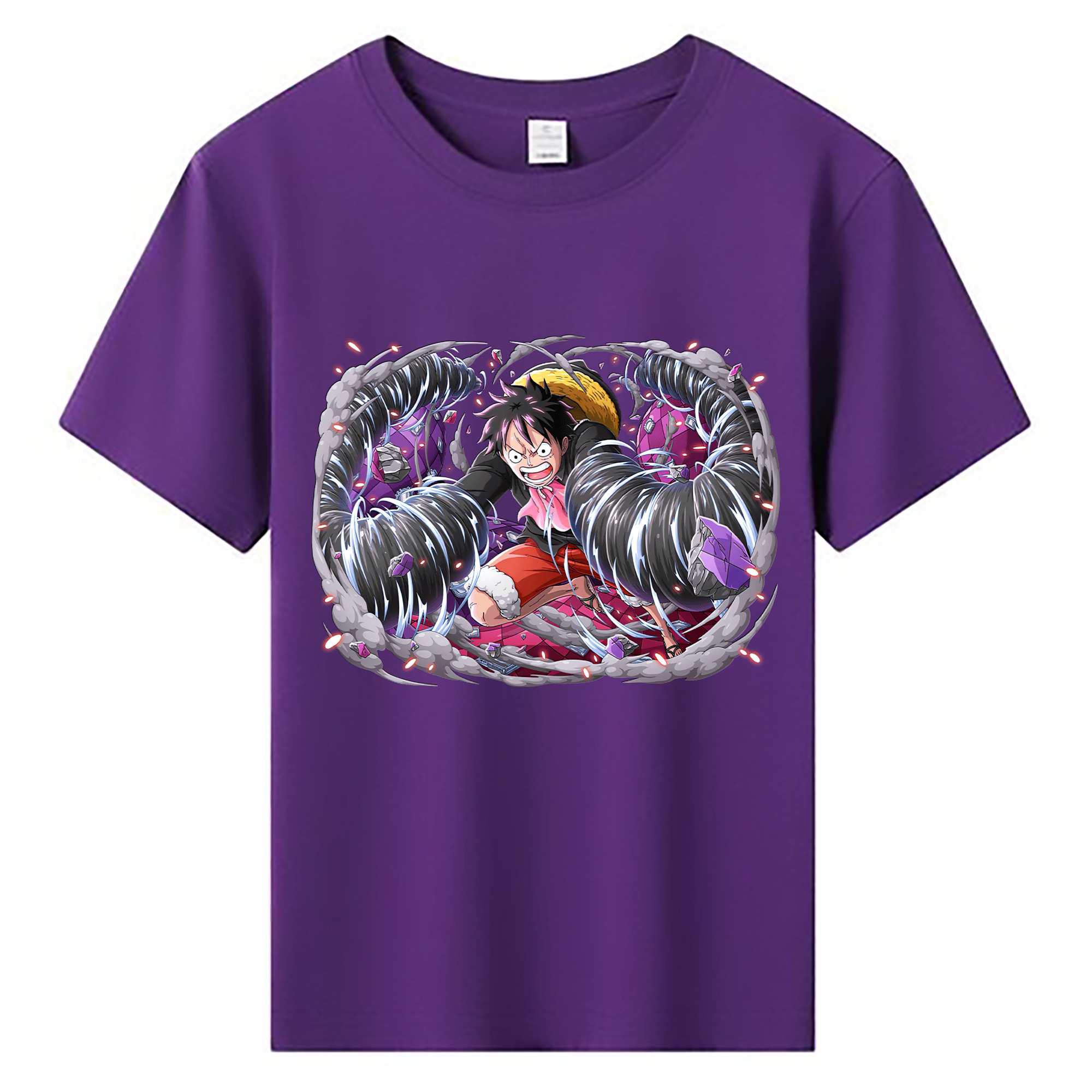 ワンピース モンキー・D・ルフィ ONE PIECE Monkey D. Luffy 綿100％キッズTシャツ（フロントプリント）