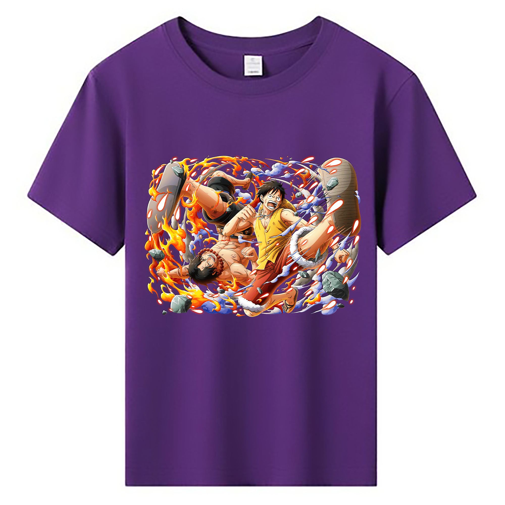 ワンピース モンキー・D・ルフィ ONE PIECE Monkey D. Luffy 綿100％キッズTシャツ（フロントプリント）