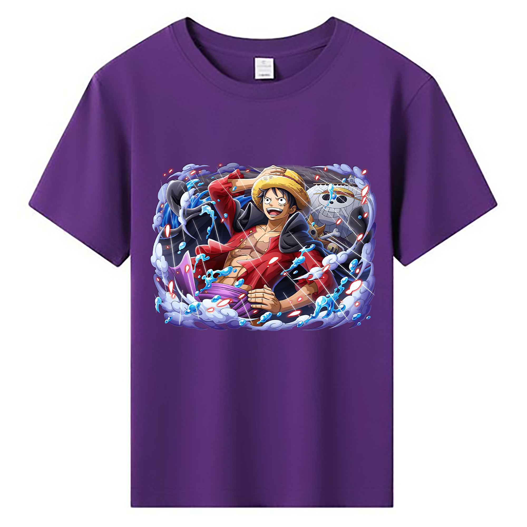 ワンピース モンキー・D・ルフィ ONE PIECE Monkey D. Luffy 綿100％キッズTシャツ（フロントプリント）