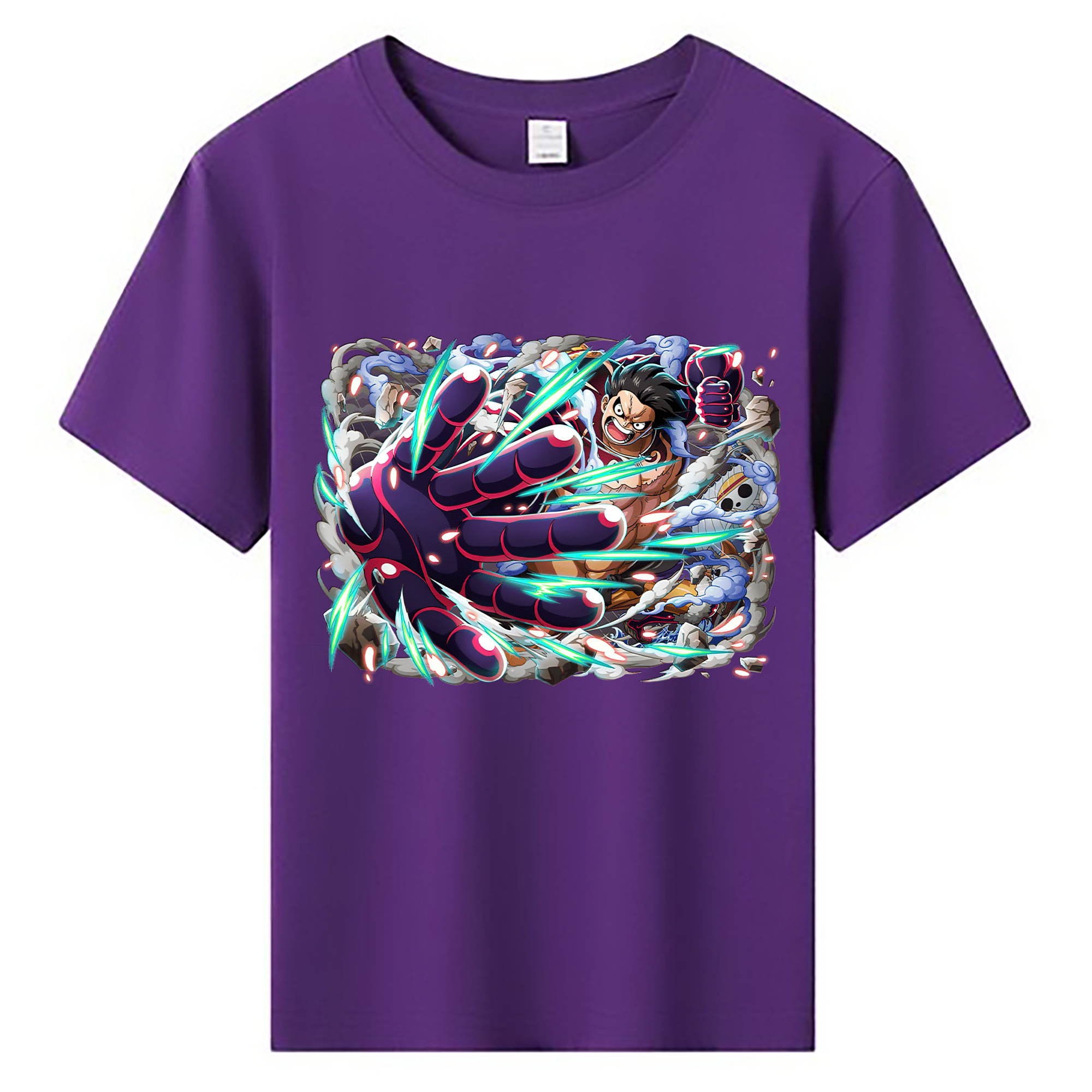 ワンピース モンキー・D・ルフィ ONE PIECE Monkey D. Luffy 綿100％キッズTシャツ（フロントプリント）