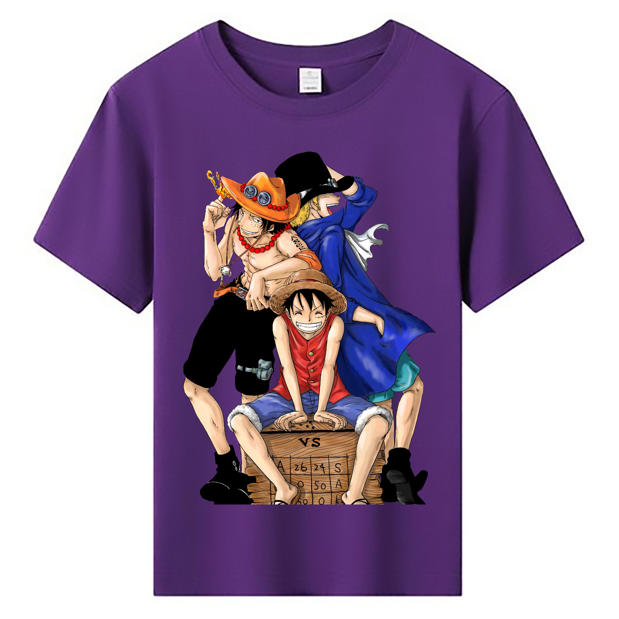 ワンピース モンキー・D・ルフィ ONE PIECE Monkey D. Luffy 綿100％キッズTシャツ（フロントプリント）