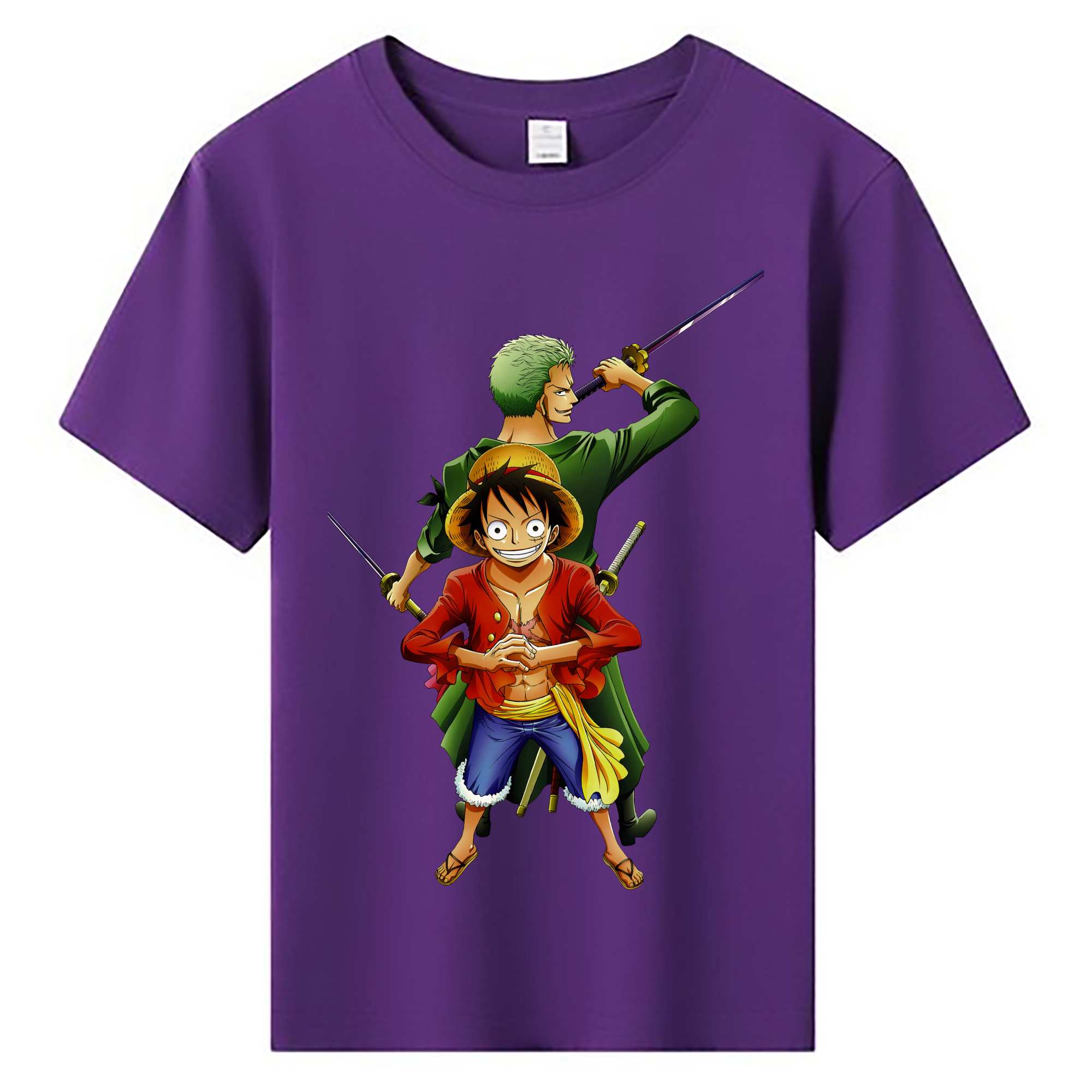 ワンピース モンキー・D・ルフィ ONE PIECE Monkey D. Luffy 綿100％キッズTシャツ（フロントプリント）