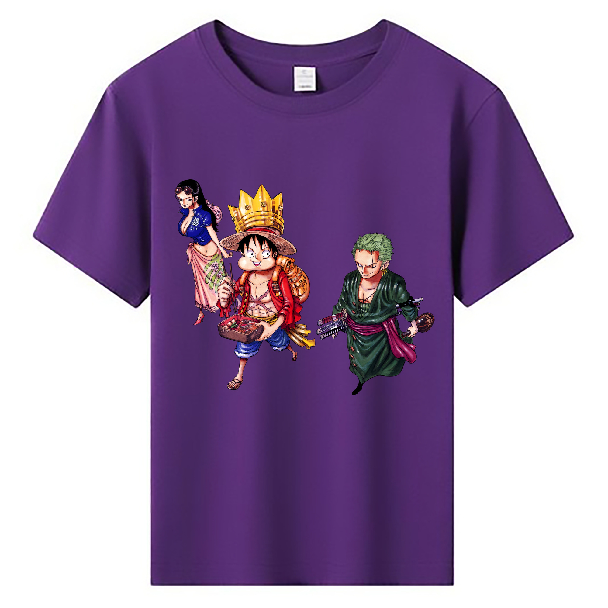 ワンピース モンキー・D・ルフィ ONE PIECE Monkey D. Luffy 綿100％キッズTシャツ（フロントプリント）