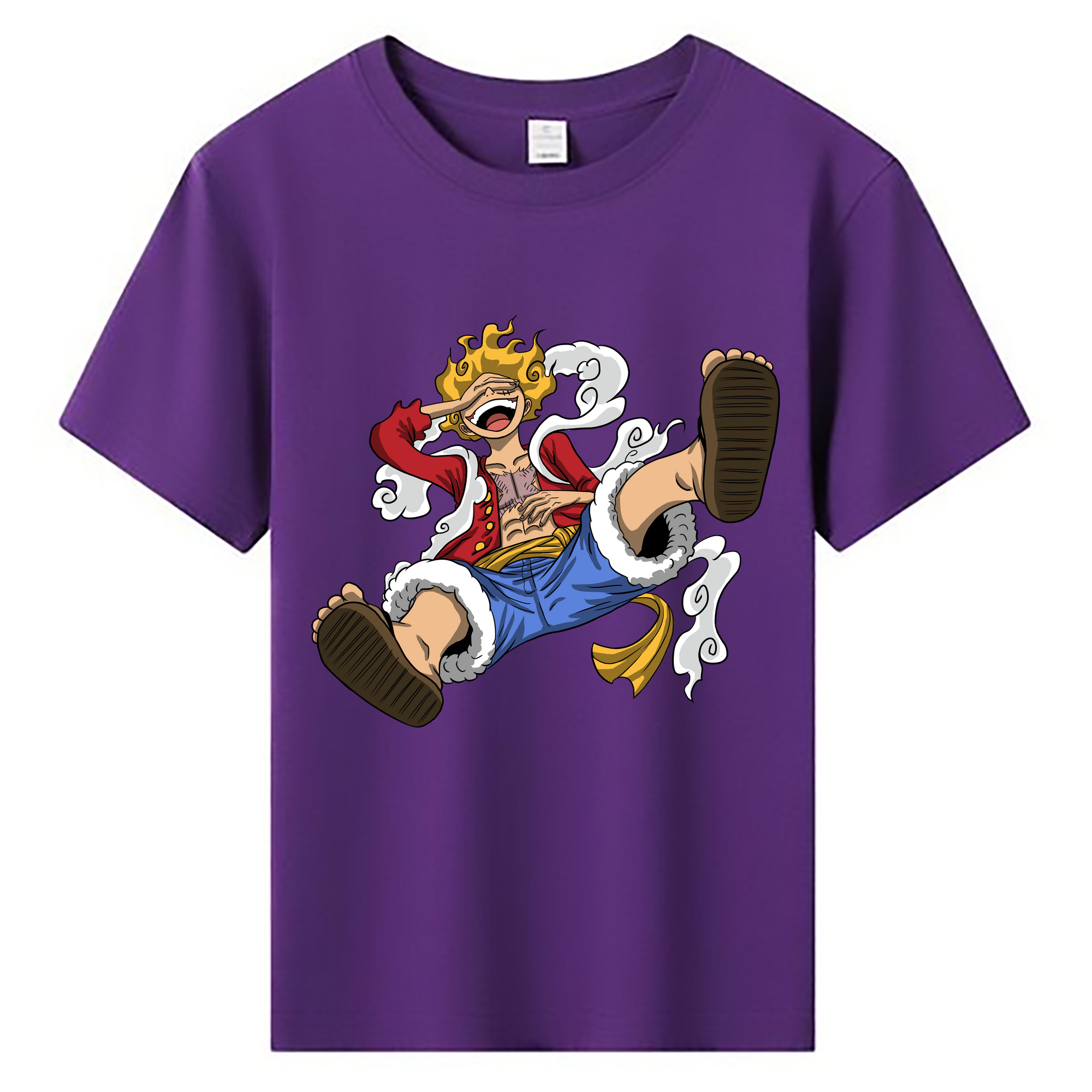 ワンピース モンキー・D・ルフィ ONE PIECE Monkey D. Luffy 綿100％キッズTシャツ（フロントプリント）