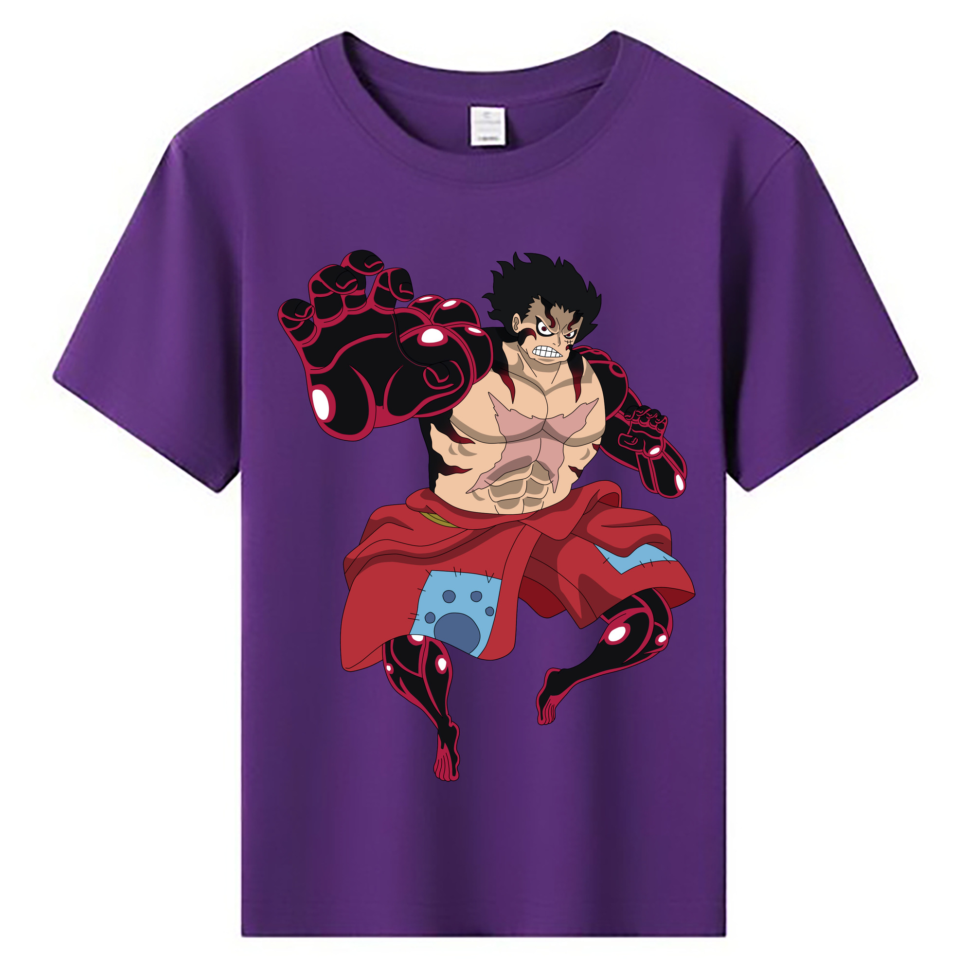 ワンピース モンキー・D・ルフィ ONE PIECE Monkey D. Luffy 綿100％キッズTシャツ（フロントプリント）