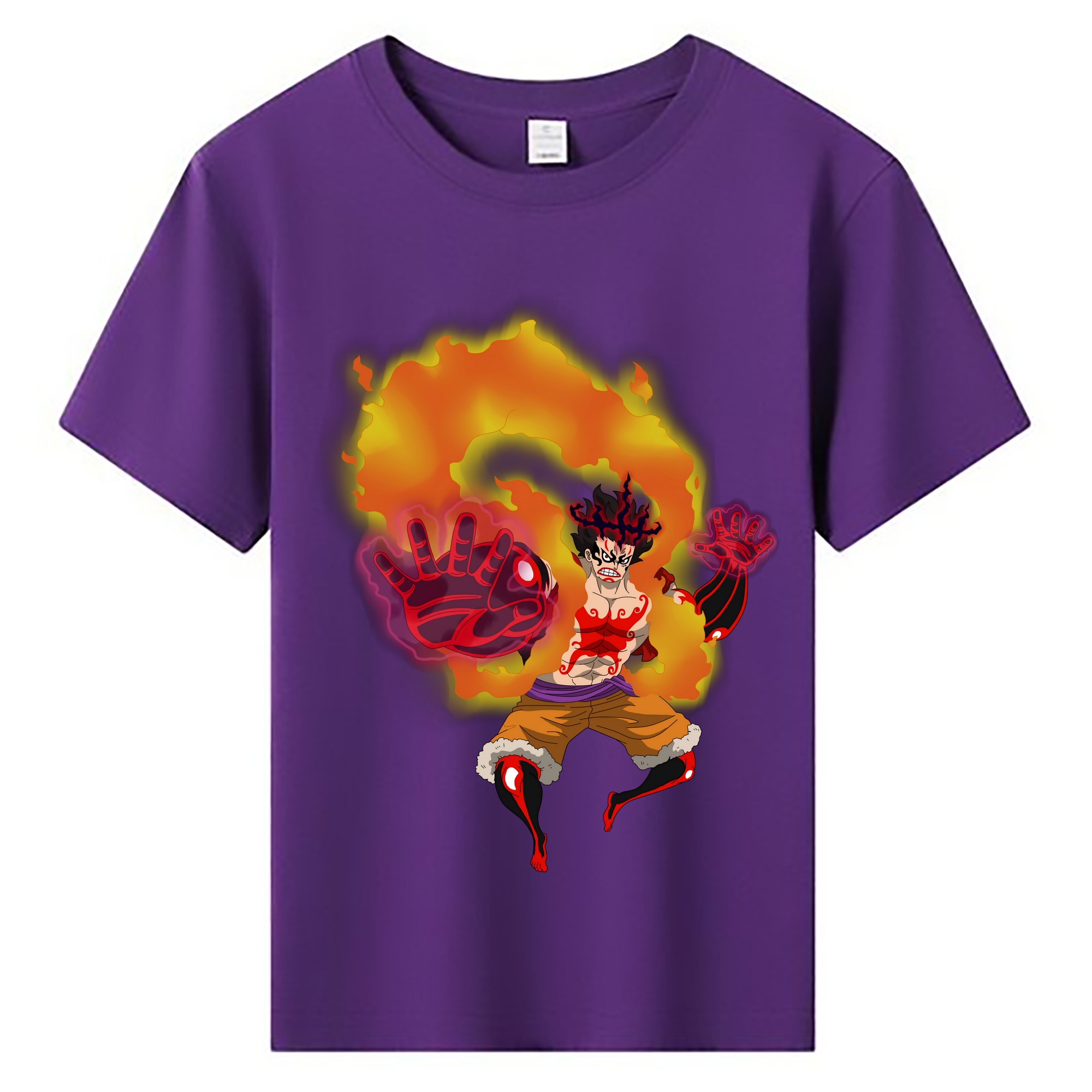 ワンピース モンキー・D・ルフィ ONE PIECE Monkey D. Luffy 綿100％キッズTシャツ（フロントプリント）