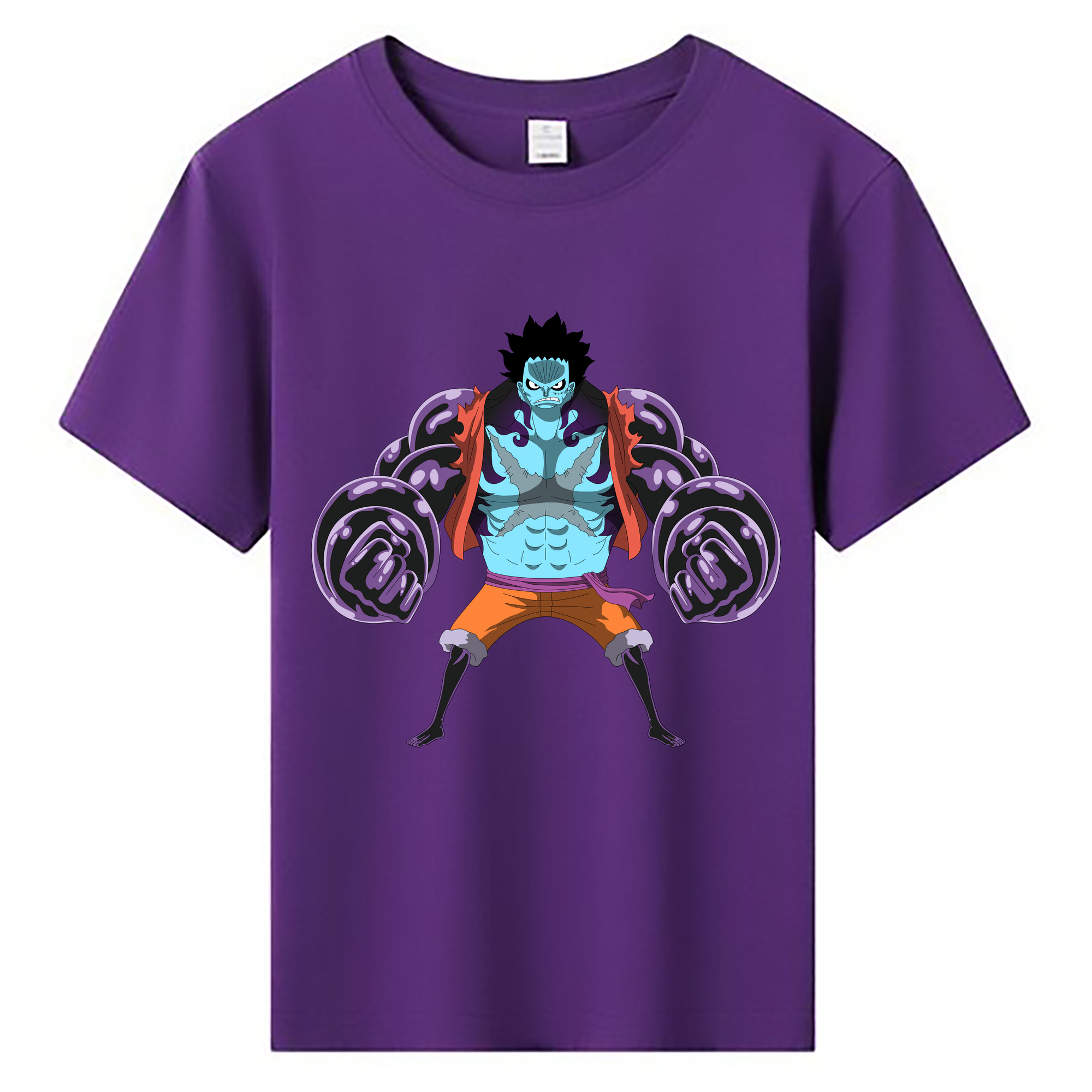 ワンピース モンキー・D・ルフィ ONE PIECE Monkey D. Luffy 綿100％キッズTシャツ（フロントプリント）