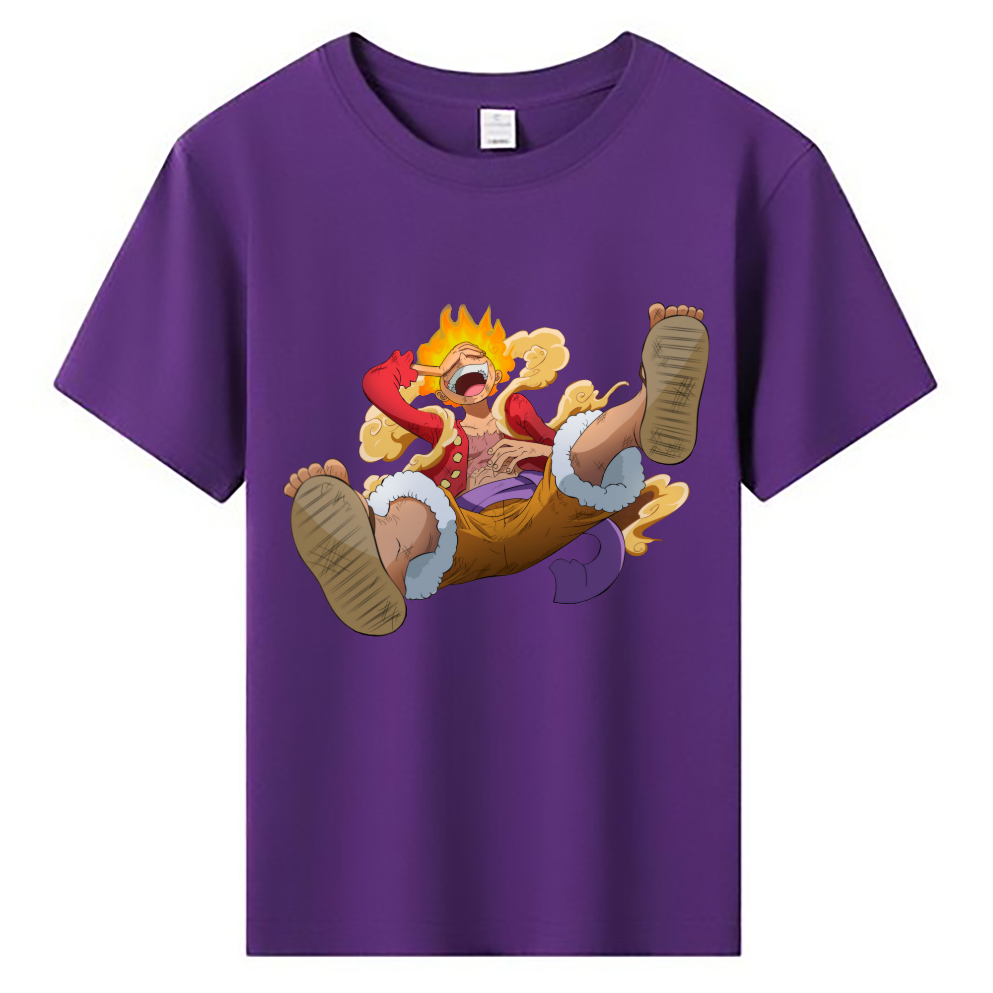 ワンピース モンキー・D・ルフィ ONE PIECE Monkey D. Luffy 綿100％キッズTシャツ（フロントプリント）