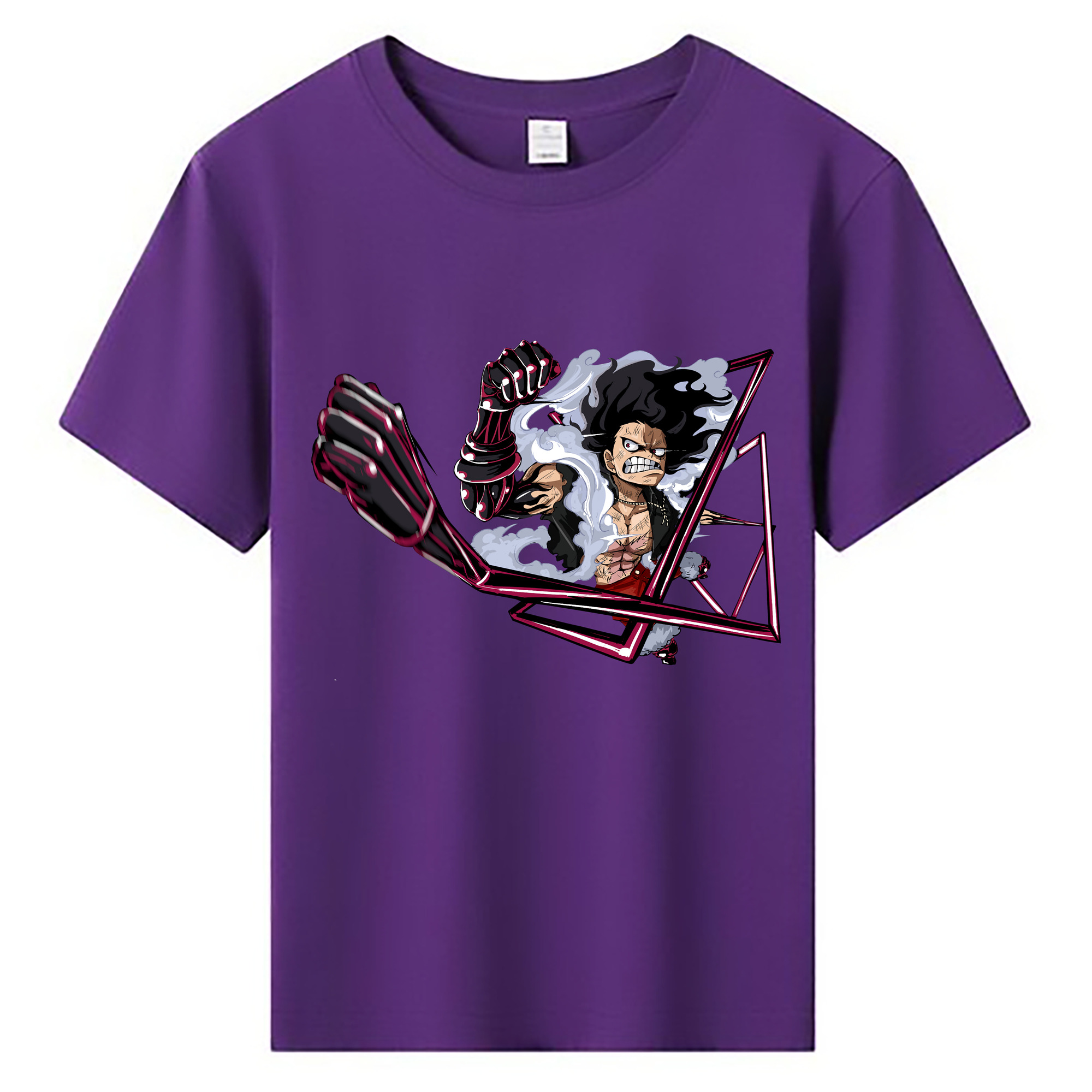 ワンピース モンキー・D・ルフィ ONE PIECE Monkey D. Luffy 綿100％キッズTシャツ（フロントプリント）