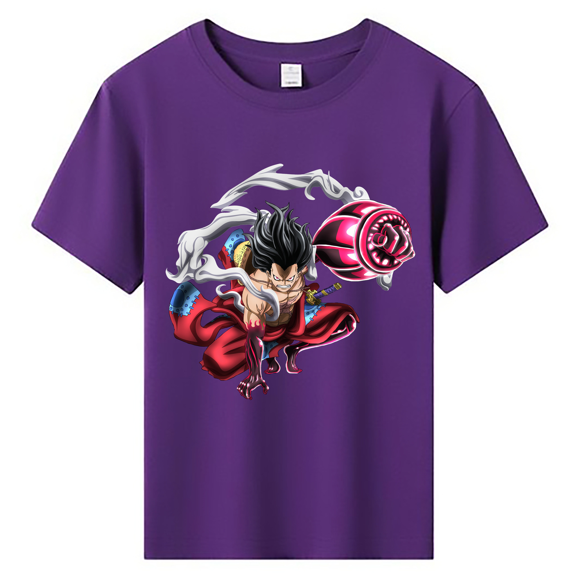 ワンピース モンキー・D・ルフィ ONE PIECE Monkey D. Luffy 綿100％キッズTシャツ（フロントプリント）