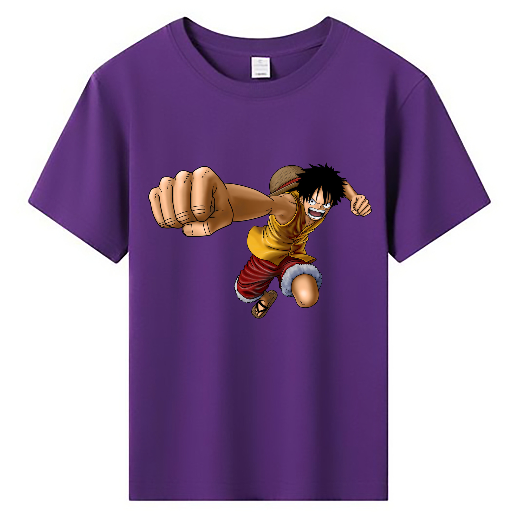 ワンピース モンキー・D・ルフィ ONE PIECE Monkey D. Luffy 綿100％キッズTシャツ（フロントプリント）