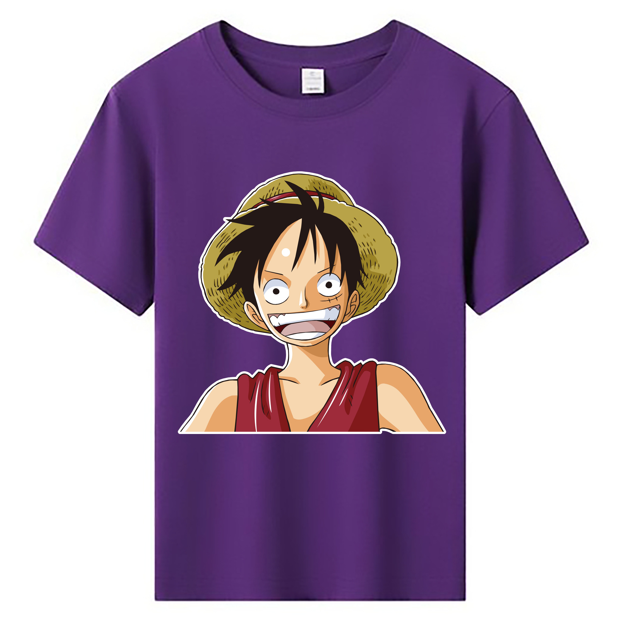 ワンピース モンキー・D・ルフィ ONE PIECE Monkey D. Luffy 綿100％キッズTシャツ（フロントプリント）