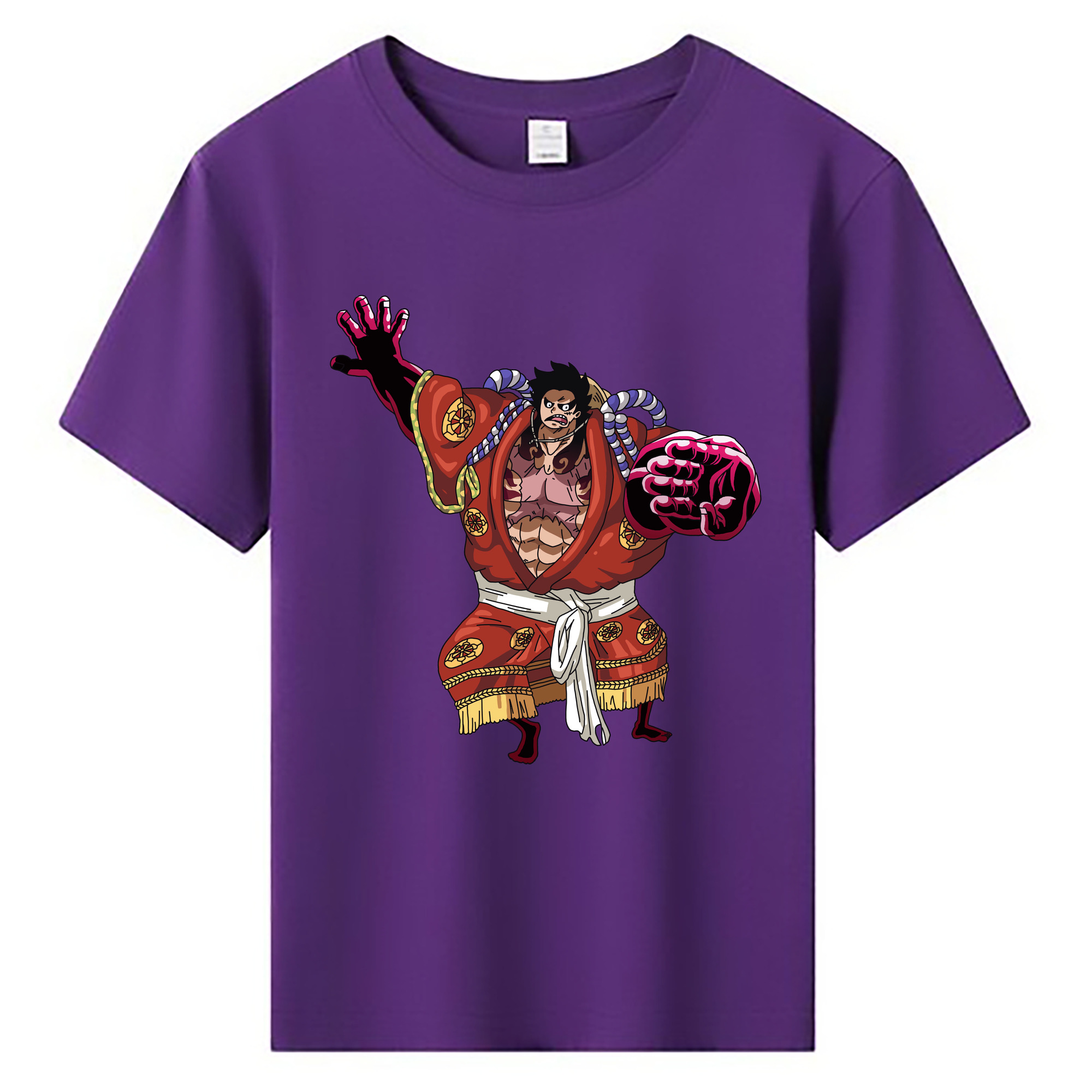 ワンピース モンキー・D・ルフィ ONE PIECE Monkey D. Luffy 綿100％キッズTシャツ（フロントプリント）
