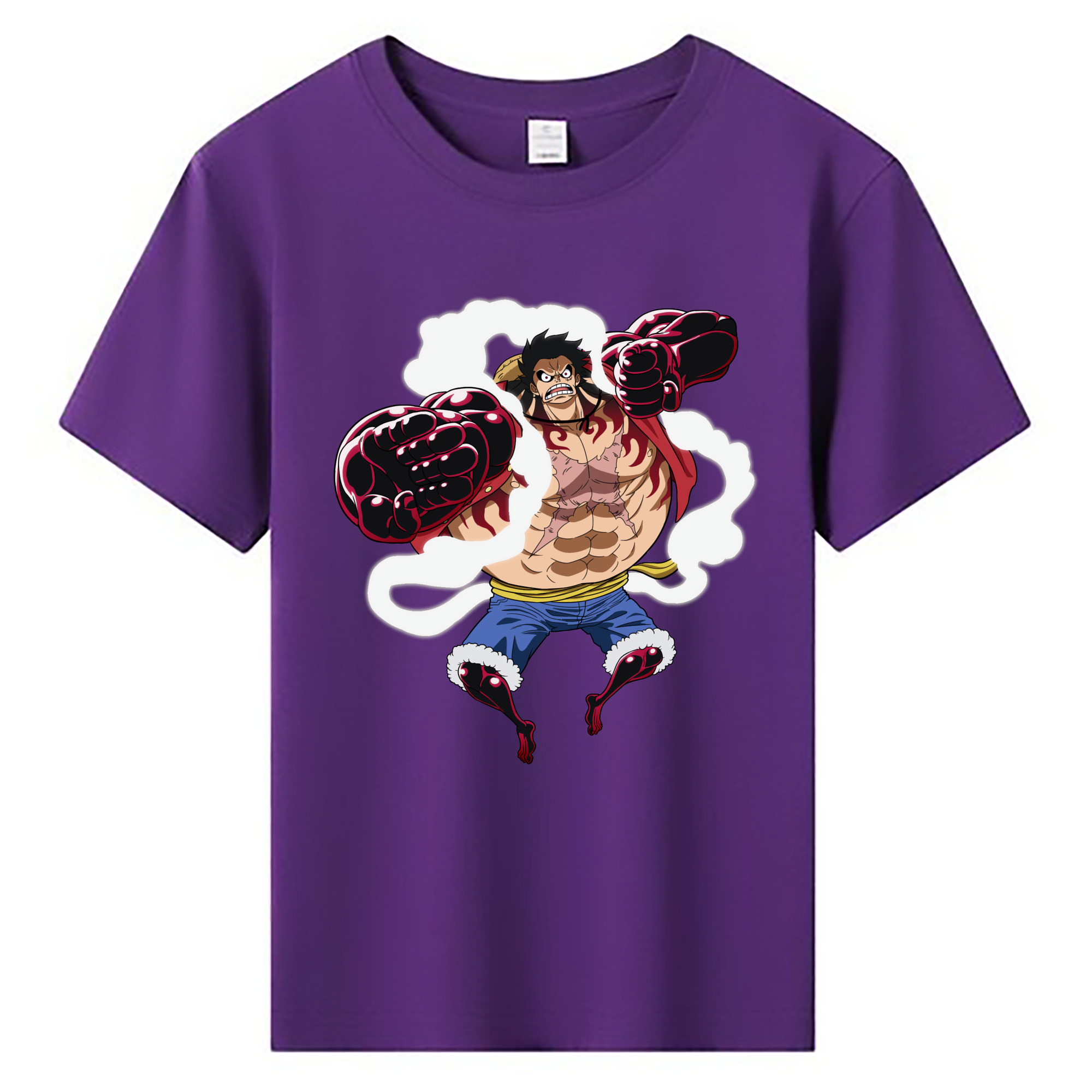 ワンピース モンキー・D・ルフィ ONE PIECE Monkey D. Luffy 綿100％キッズTシャツ（フロントプリント）
