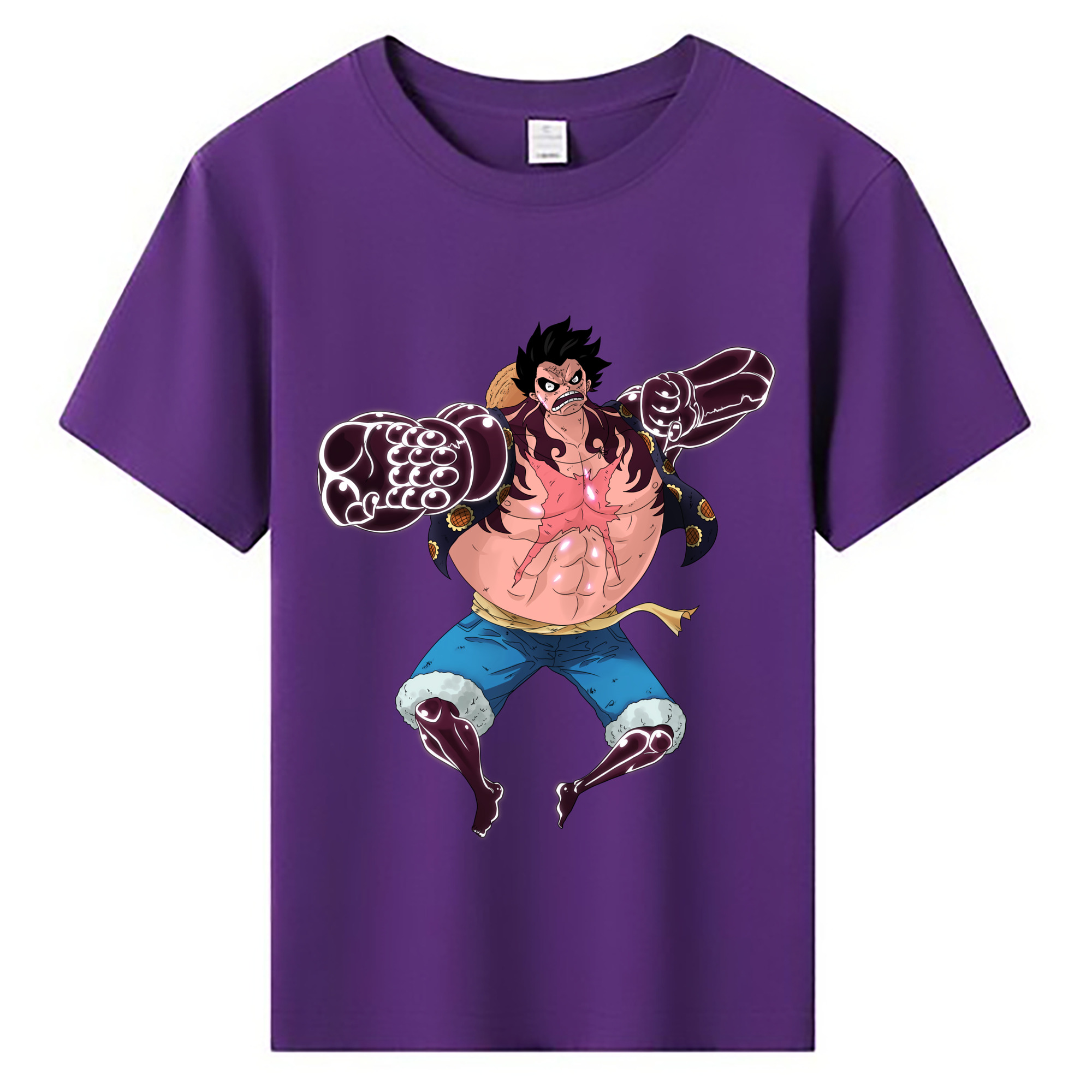 ワンピース モンキー・D・ルフィ ONE PIECE Monkey D. Luffy 綿100％キッズTシャツ（フロントプリント）