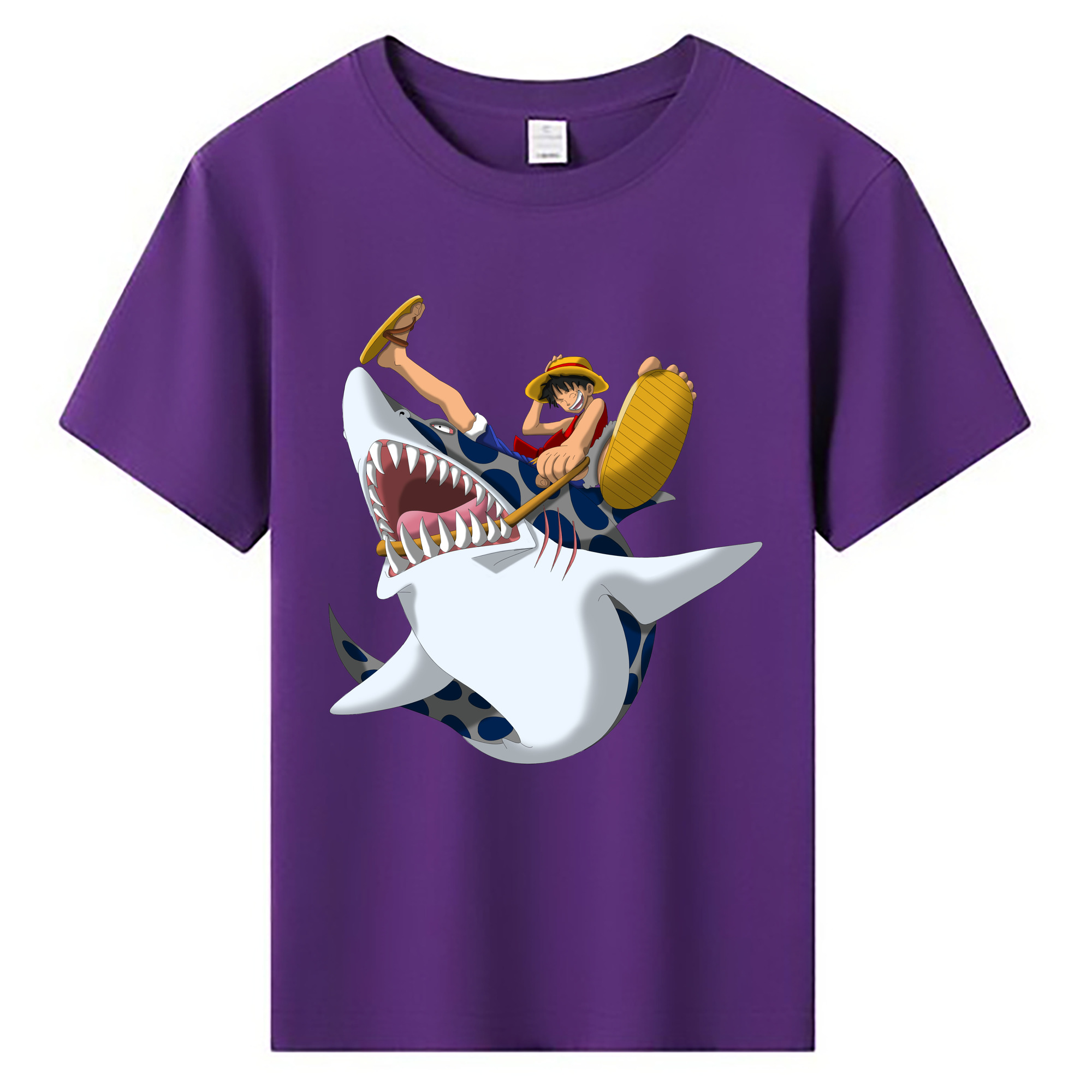 ワンピース モンキー・D・ルフィ ONE PIECE Monkey D. Luffy 綿100％キッズTシャツ（フロントプリント）