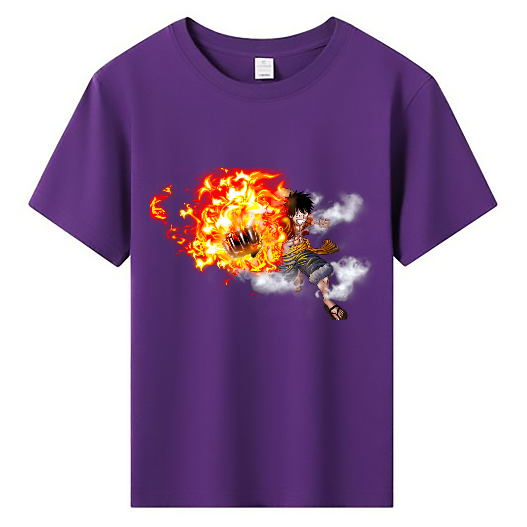 ワンピース モンキー・D・ルフィ ONE PIECE Monkey D. Luffy 綿100％キッズTシャツ（フロントプリント）