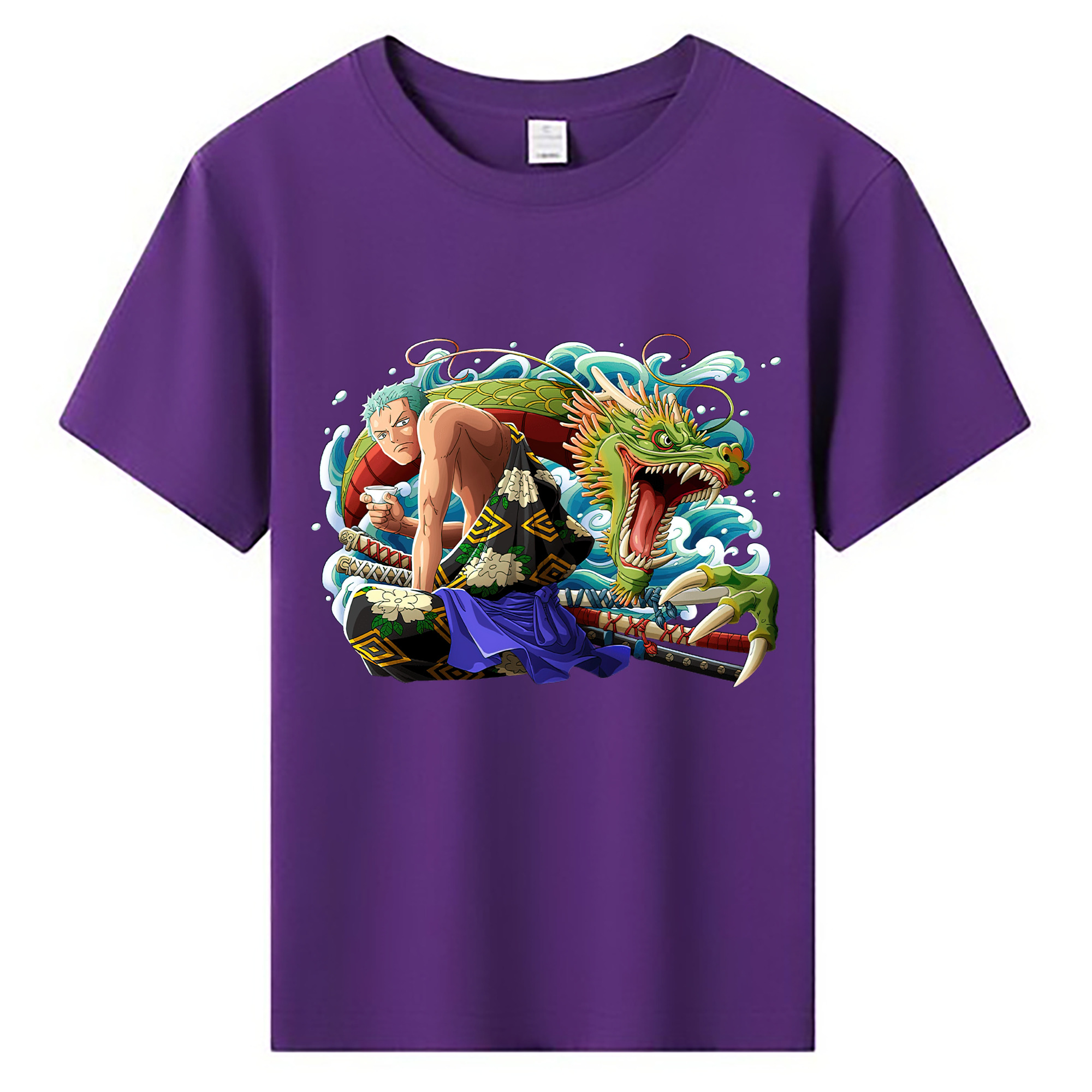ワンピース ロロノア・ゾロ ONE PIECE Roronoa Zoro 綿100％キッズTシャツ（フロントプリント）