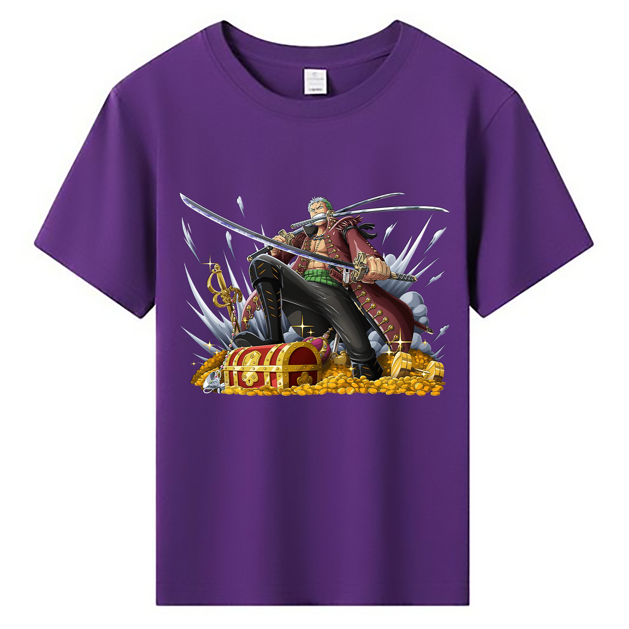 ワンピース ロロノア・ゾロ ONE PIECE Roronoa Zoro 綿100％キッズTシャツ（フロントプリント）