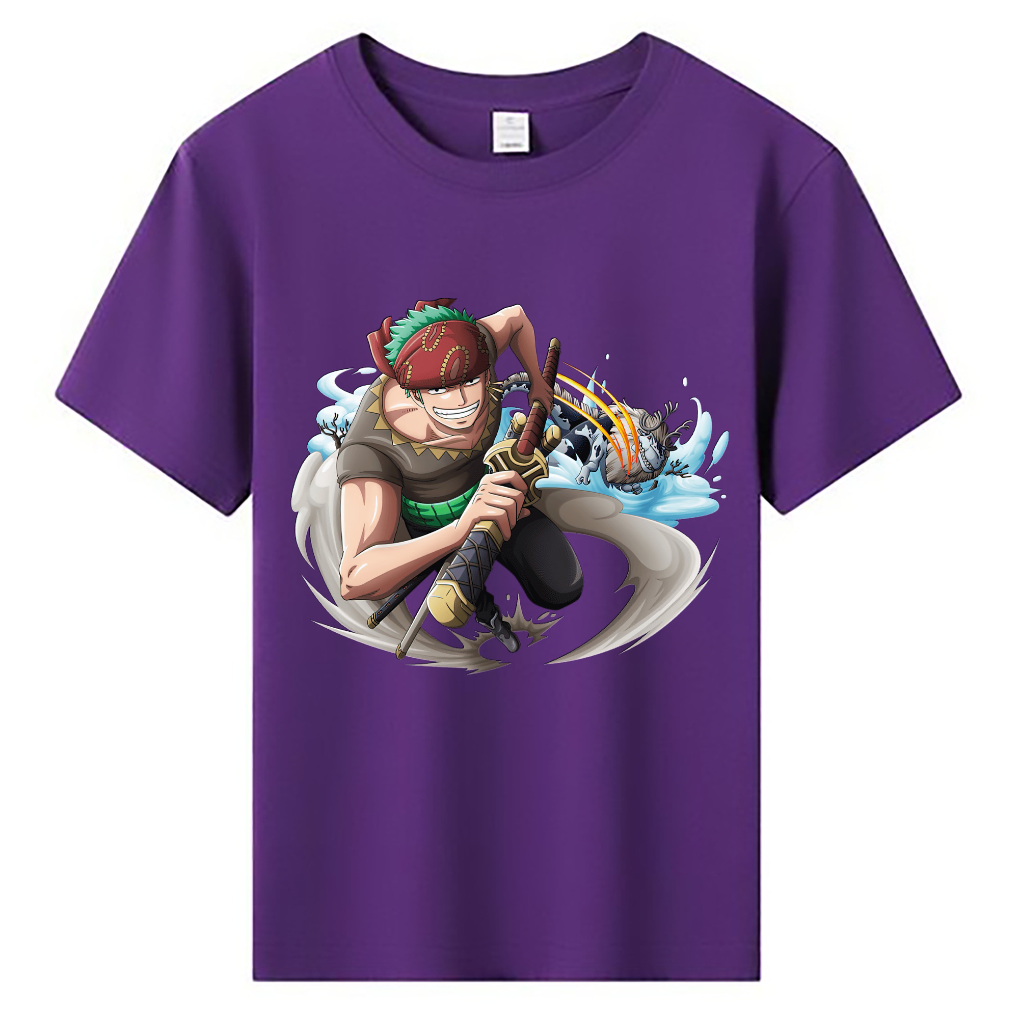 ワンピース ロロノア・ゾロ ONE PIECE Roronoa Zoro 綿100％キッズTシャツ（フロントプリント）