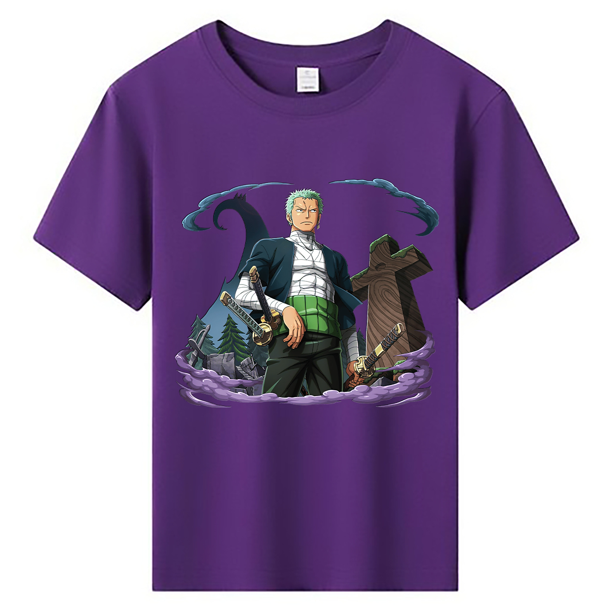 ワンピース ロロノア・ゾロ ONE PIECE Roronoa Zoro 綿100％キッズTシャツ（フロントプリント）