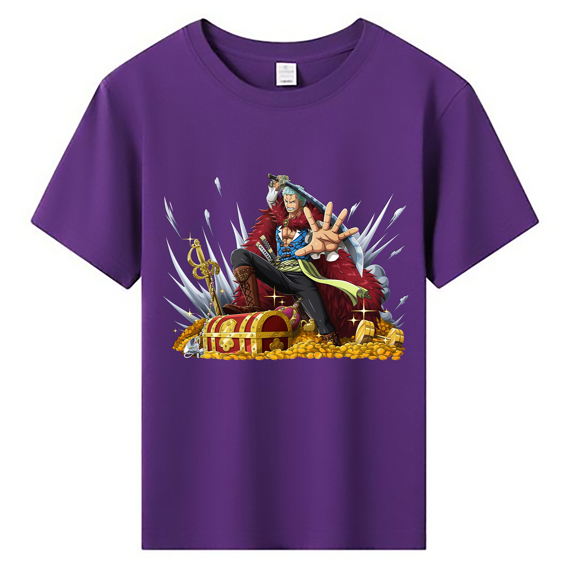 ワンピース ロロノア・ゾロ ONE PIECE Roronoa Zoro 綿100％キッズTシャツ（フロントプリント）