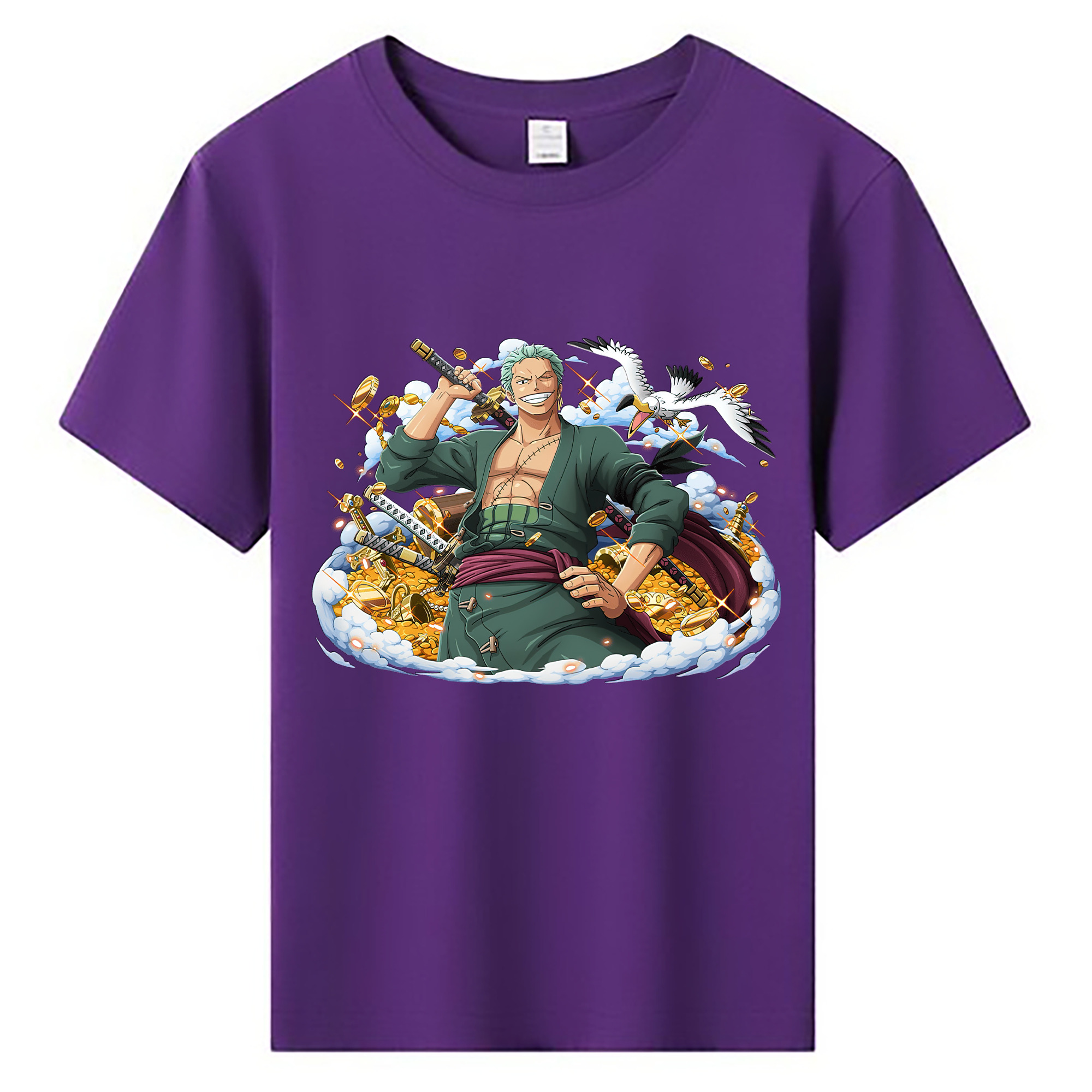 ワンピース ロロノア・ゾロ ONE PIECE Roronoa Zoro 綿100％キッズTシャツ（フロントプリント）