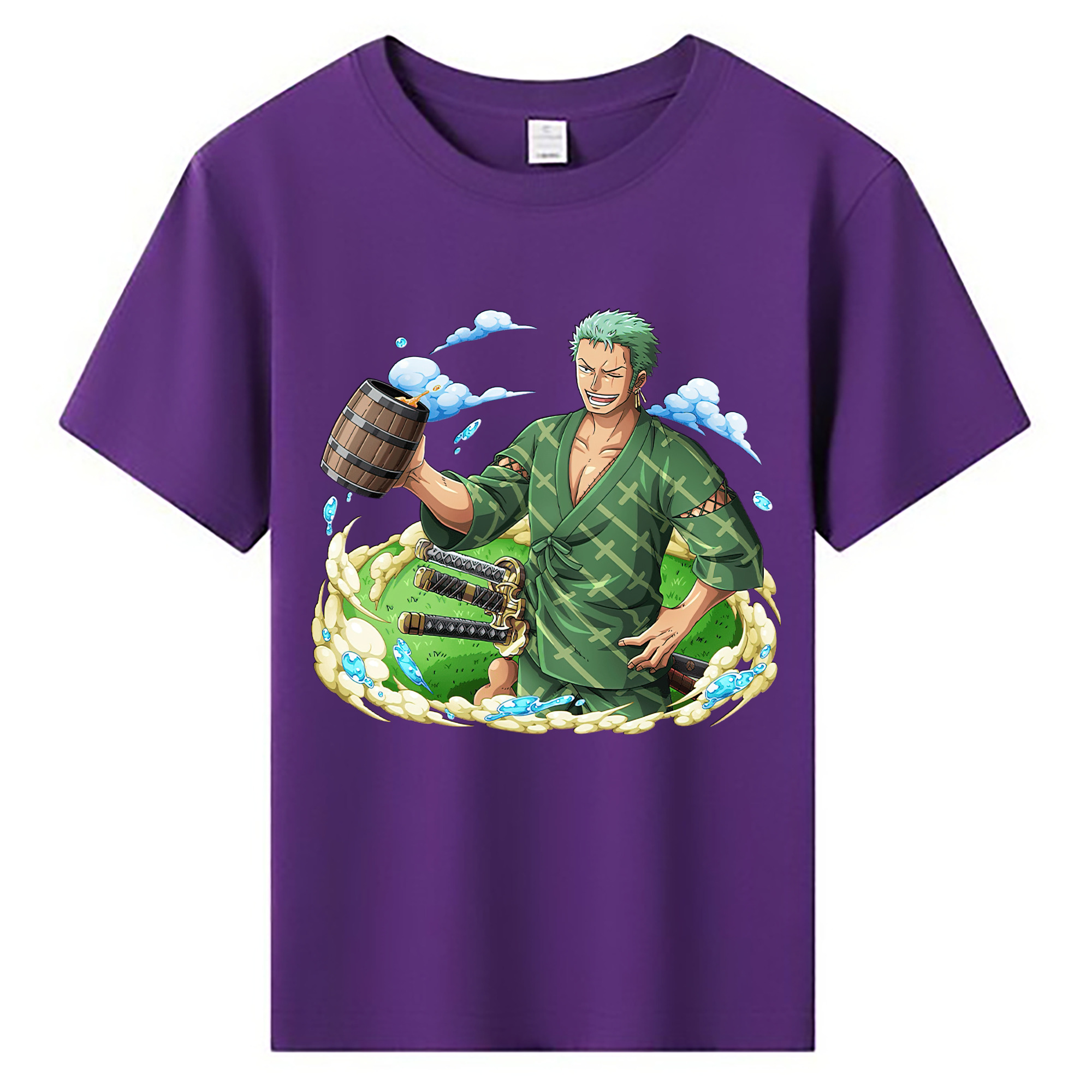 ワンピース ロロノア・ゾロ ONE PIECE Roronoa Zoro 綿100％キッズTシャツ（フロントプリント）