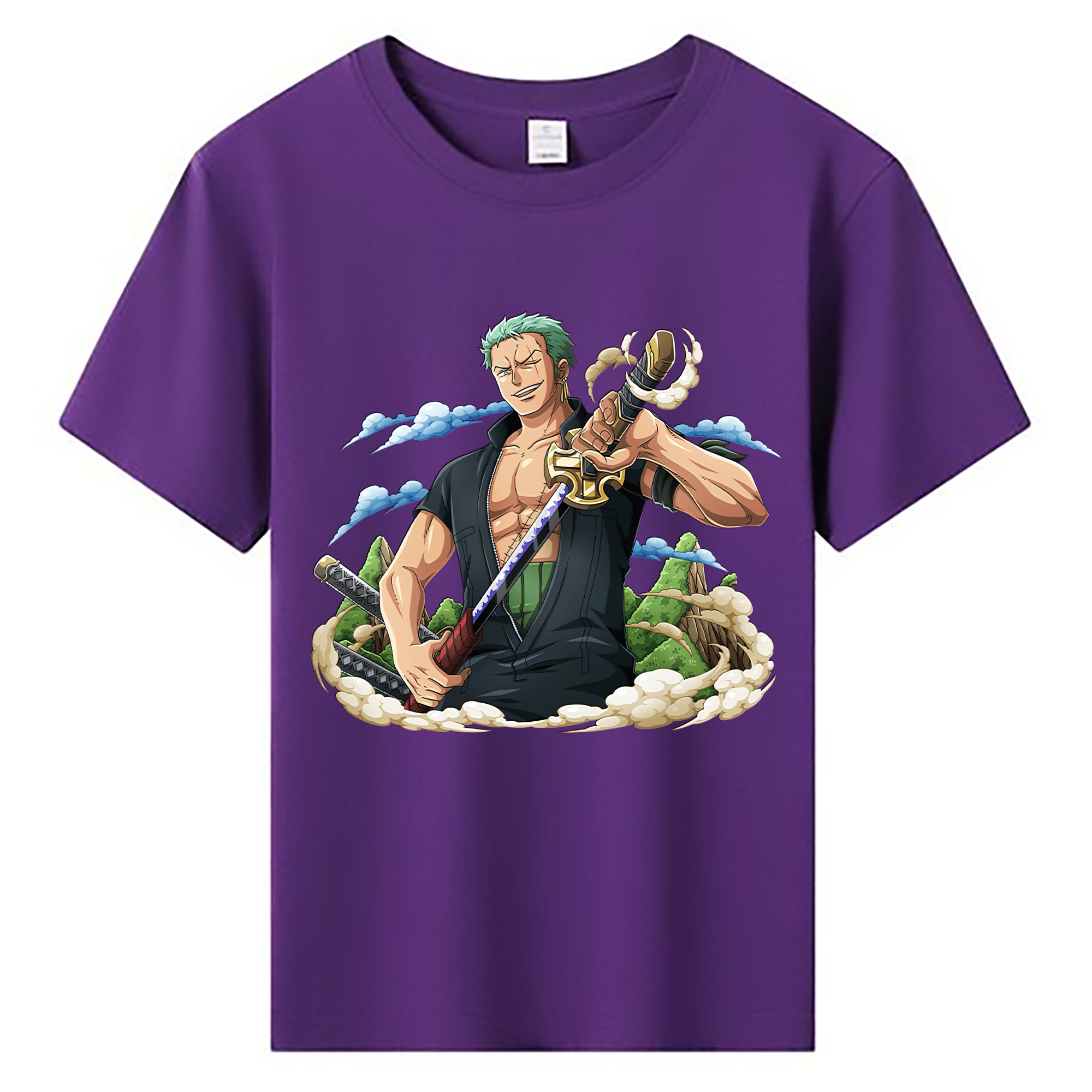 ワンピース ロロノア・ゾロ ONE PIECE Roronoa Zoro 綿100％キッズTシャツ（フロントプリント）