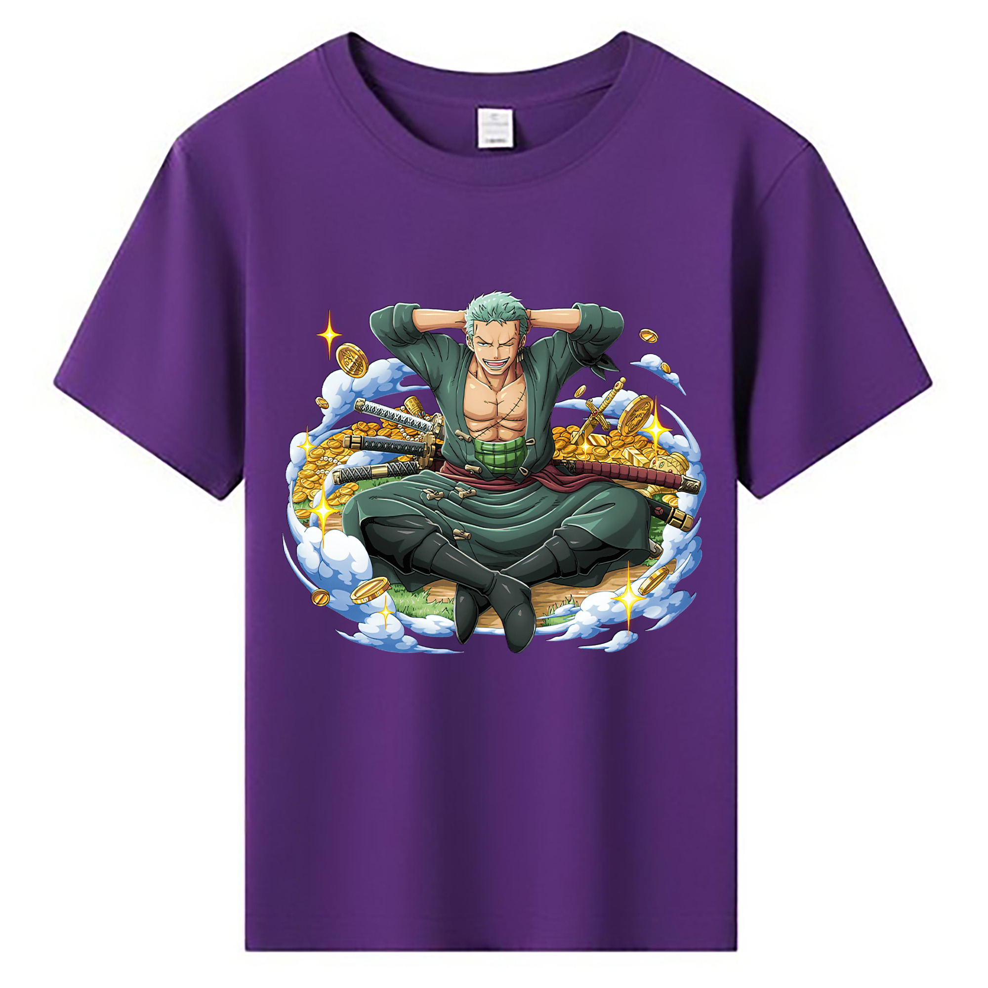 ワンピース ロロノア・ゾロ ONE PIECE Roronoa Zoro 綿100％キッズTシャツ（フロントプリント）
