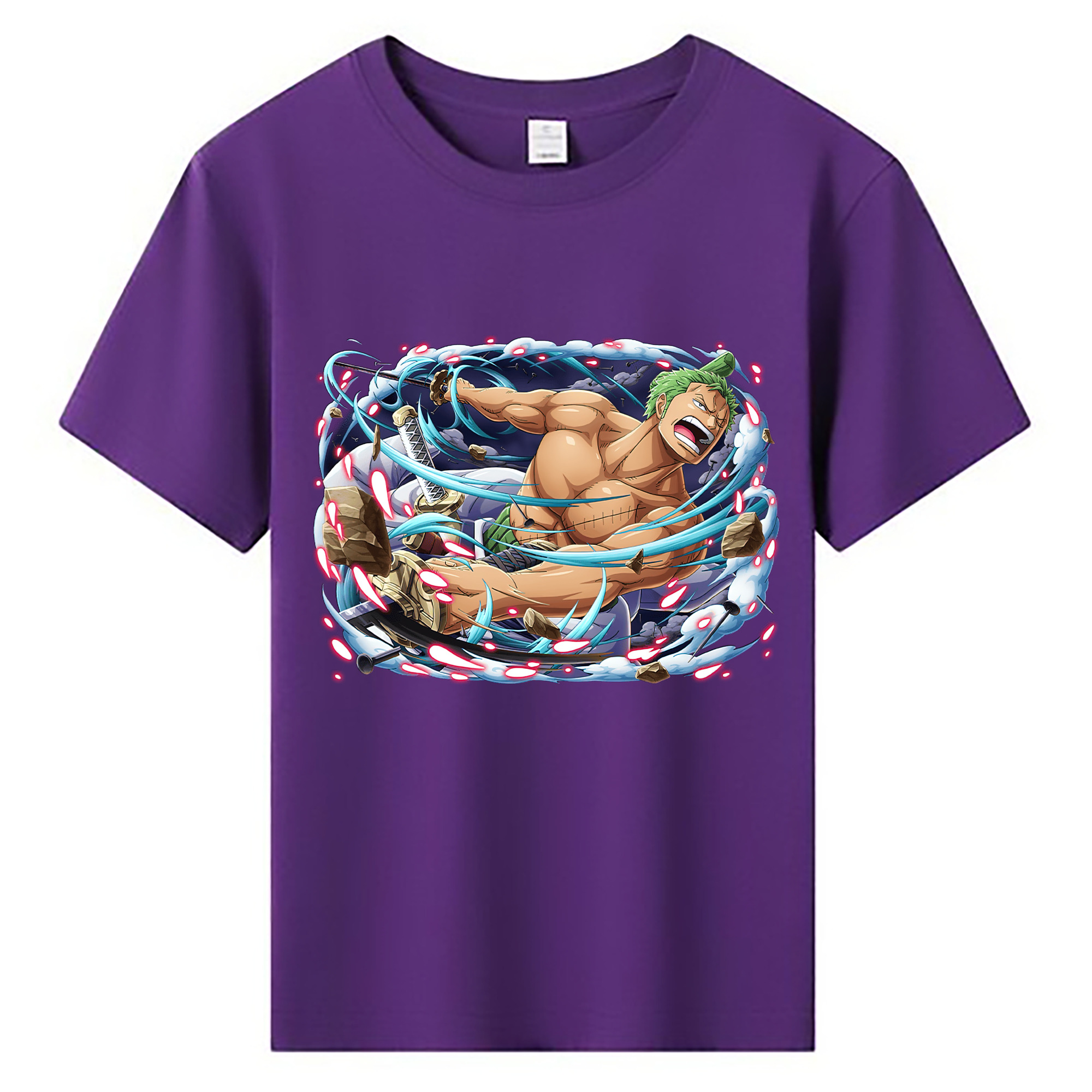 ワンピース ロロノア・ゾロ ONE PIECE Roronoa Zoro 綿100％キッズTシャツ（フロントプリント）
