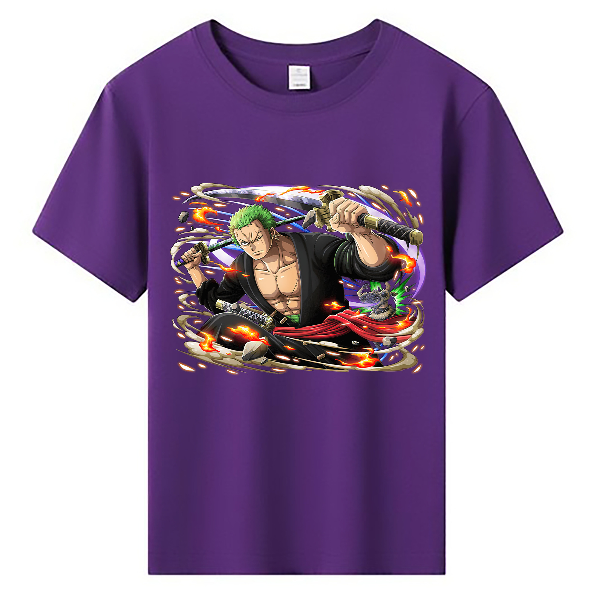 ワンピース ロロノア・ゾロ ONE PIECE Roronoa Zoro 綿100％キッズTシャツ（フロントプリント）