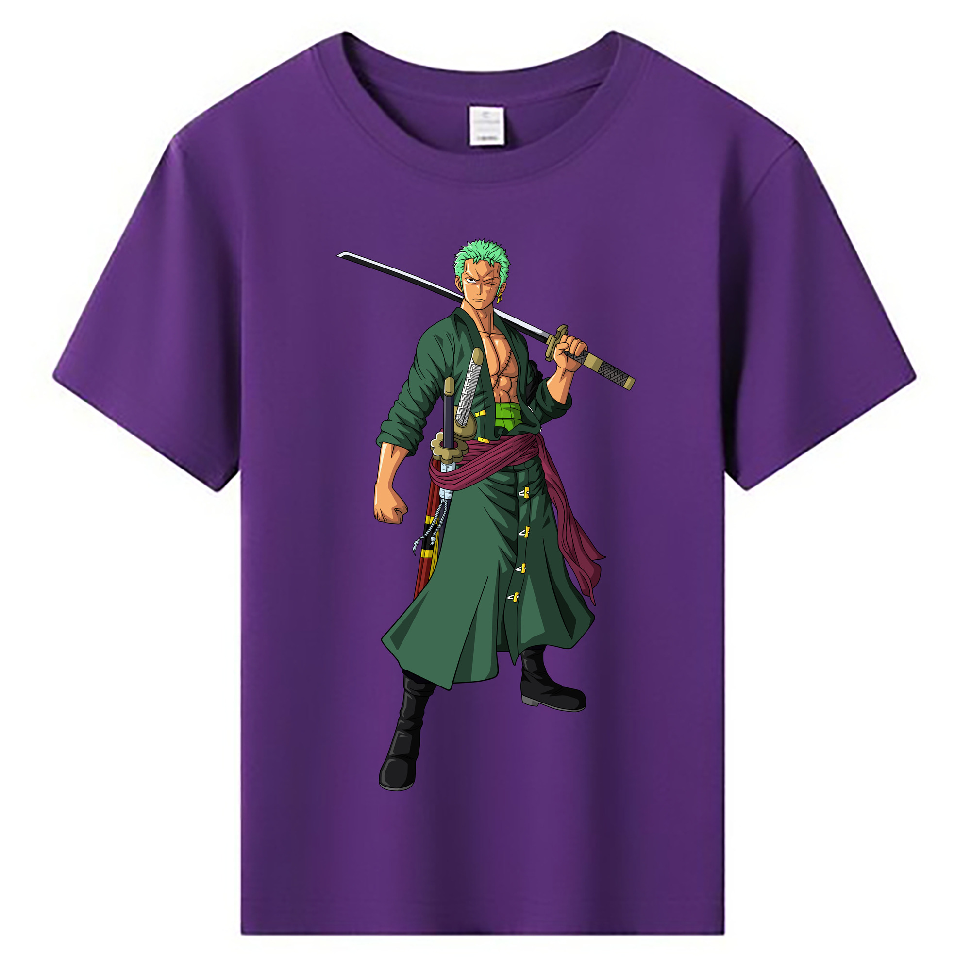 ワンピース ロロノア・ゾロ ONE PIECE Roronoa Zoro 綿100％キッズTシャツ（フロントプリント）