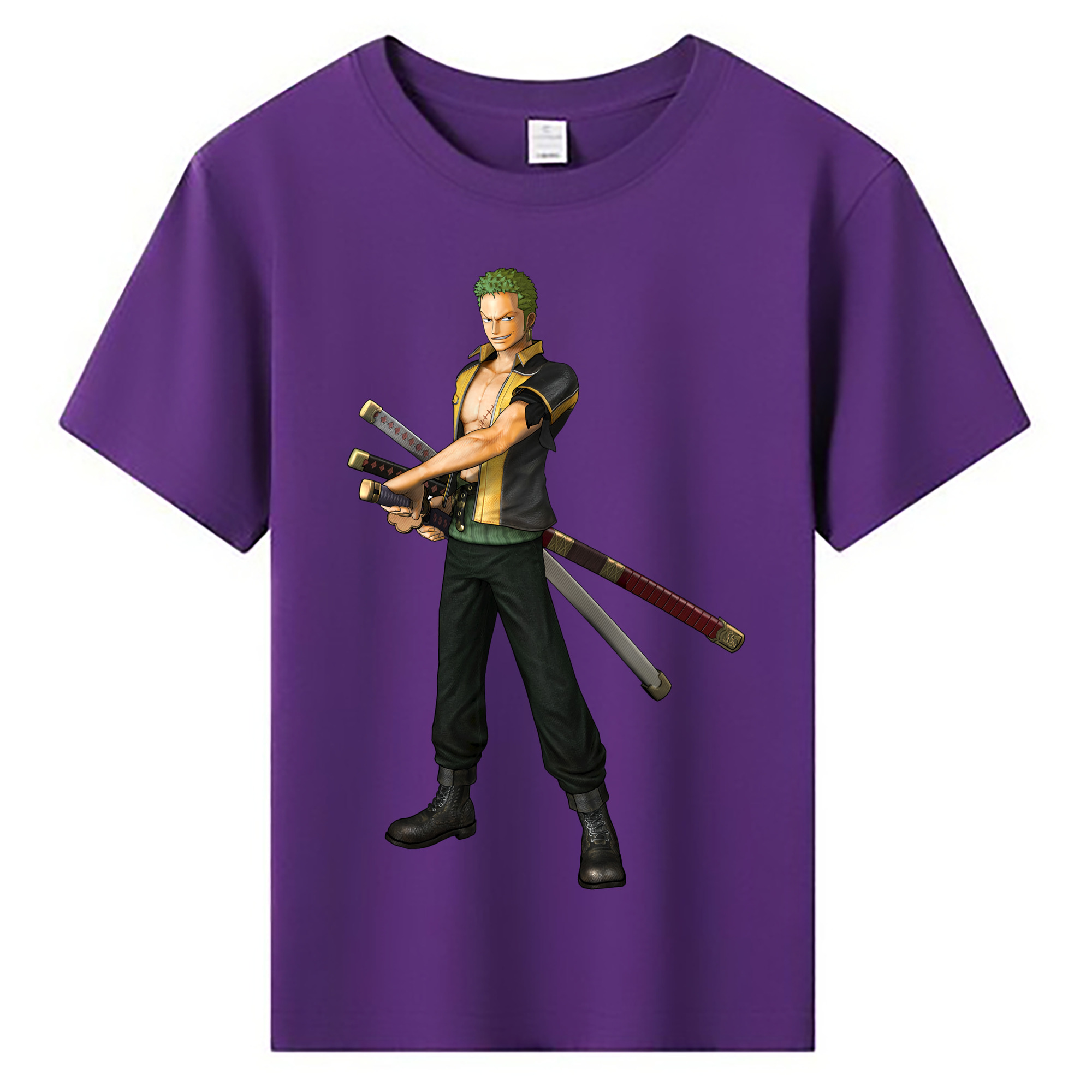 ワンピース ロロノア・ゾロ ONE PIECE Roronoa Zoro 綿100％キッズTシャツ（フロントプリント）