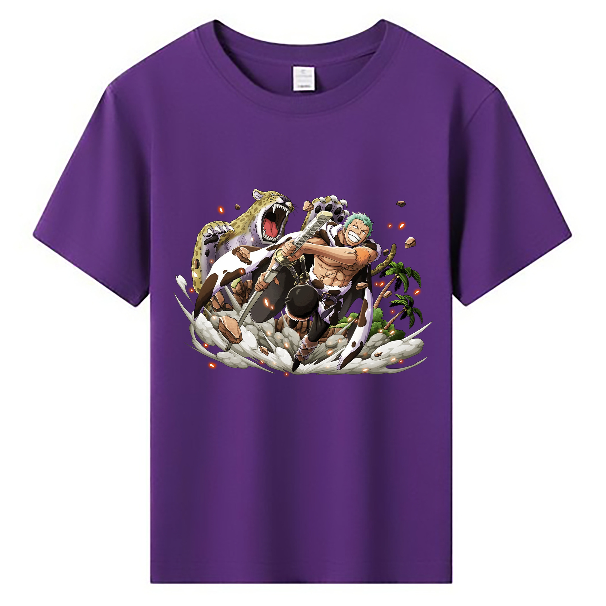 ワンピース ロロノア・ゾロ ONE PIECE Roronoa Zoro 綿100％キッズTシャツ（フロントプリント）