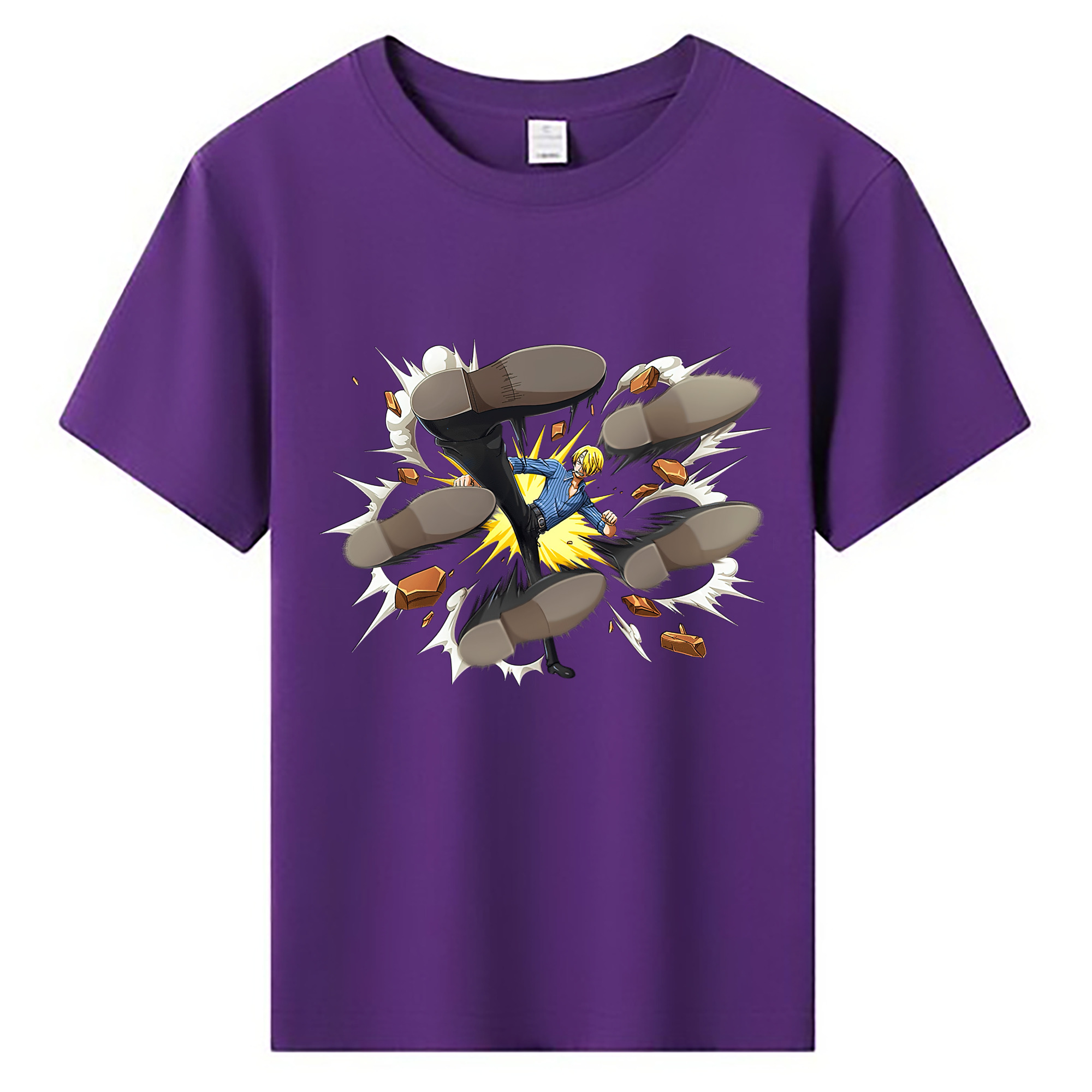 （画像用） ワンピース サンジ ONE PIECE Sanji 綿100％キッズTシャツ（フロントプリント）