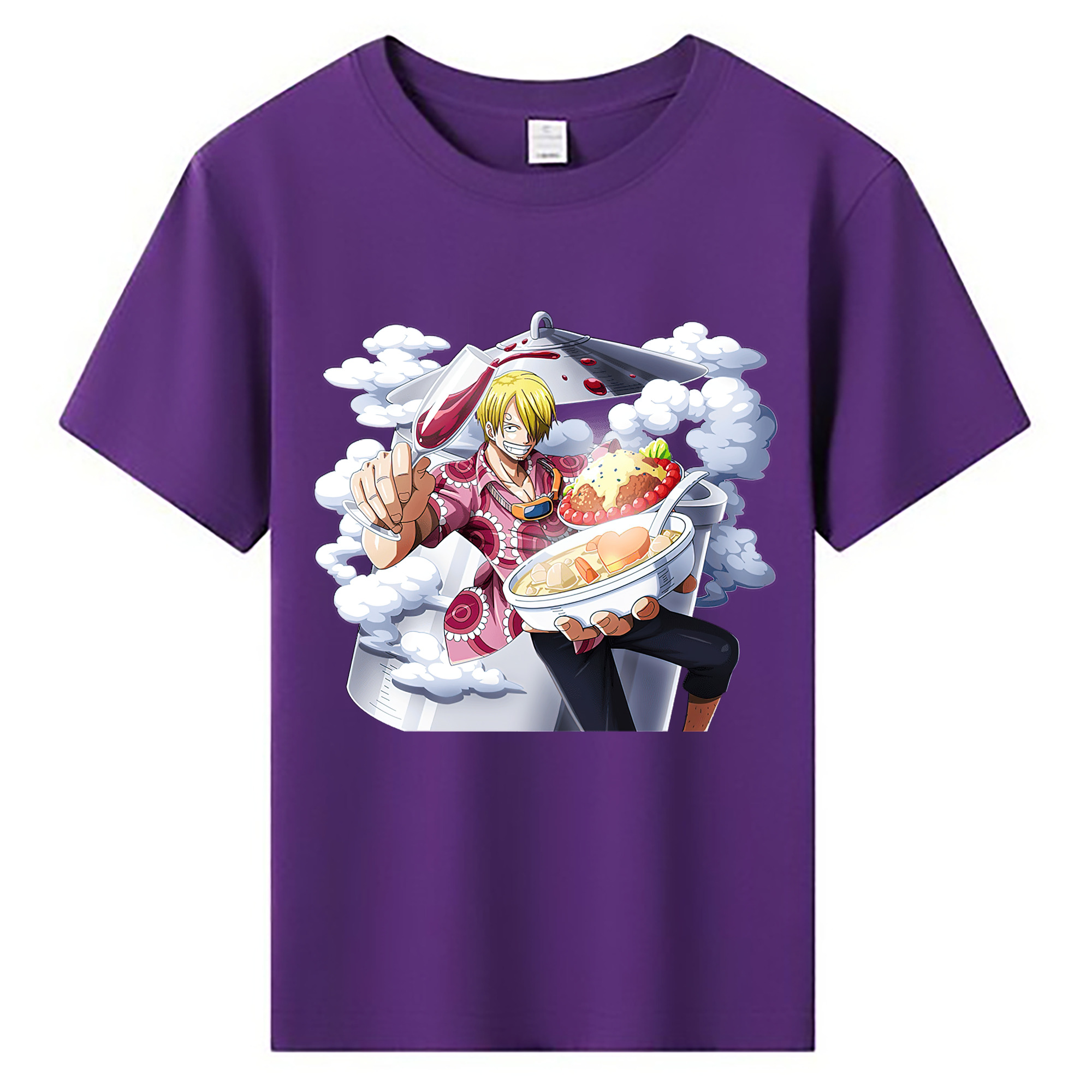 （画像用） ワンピース サンジ ONE PIECE Sanji 綿100％キッズTシャツ（フロントプリント）
