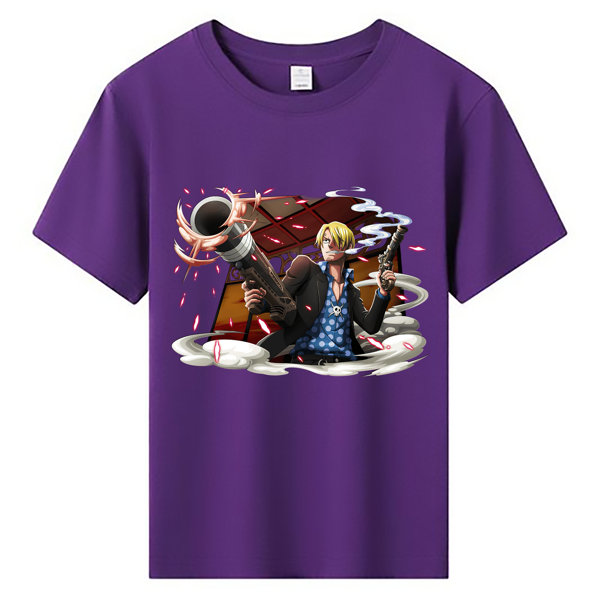 （画像用） ワンピース サンジ ONE PIECE Sanji 綿100％キッズTシャツ（フロントプリント）