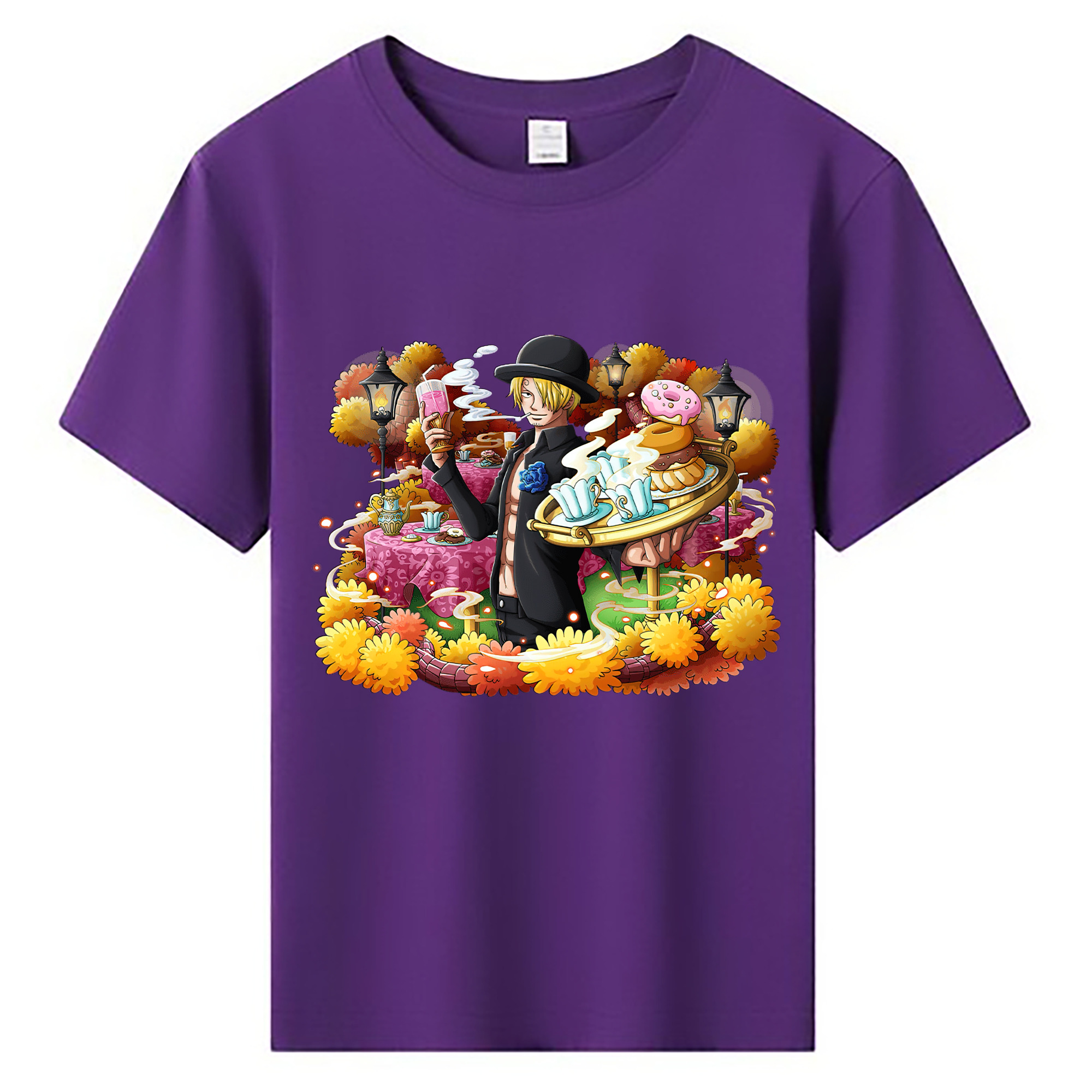 （画像用） ワンピース サンジ ONE PIECE Sanji 綿100％キッズTシャツ（フロントプリント）
