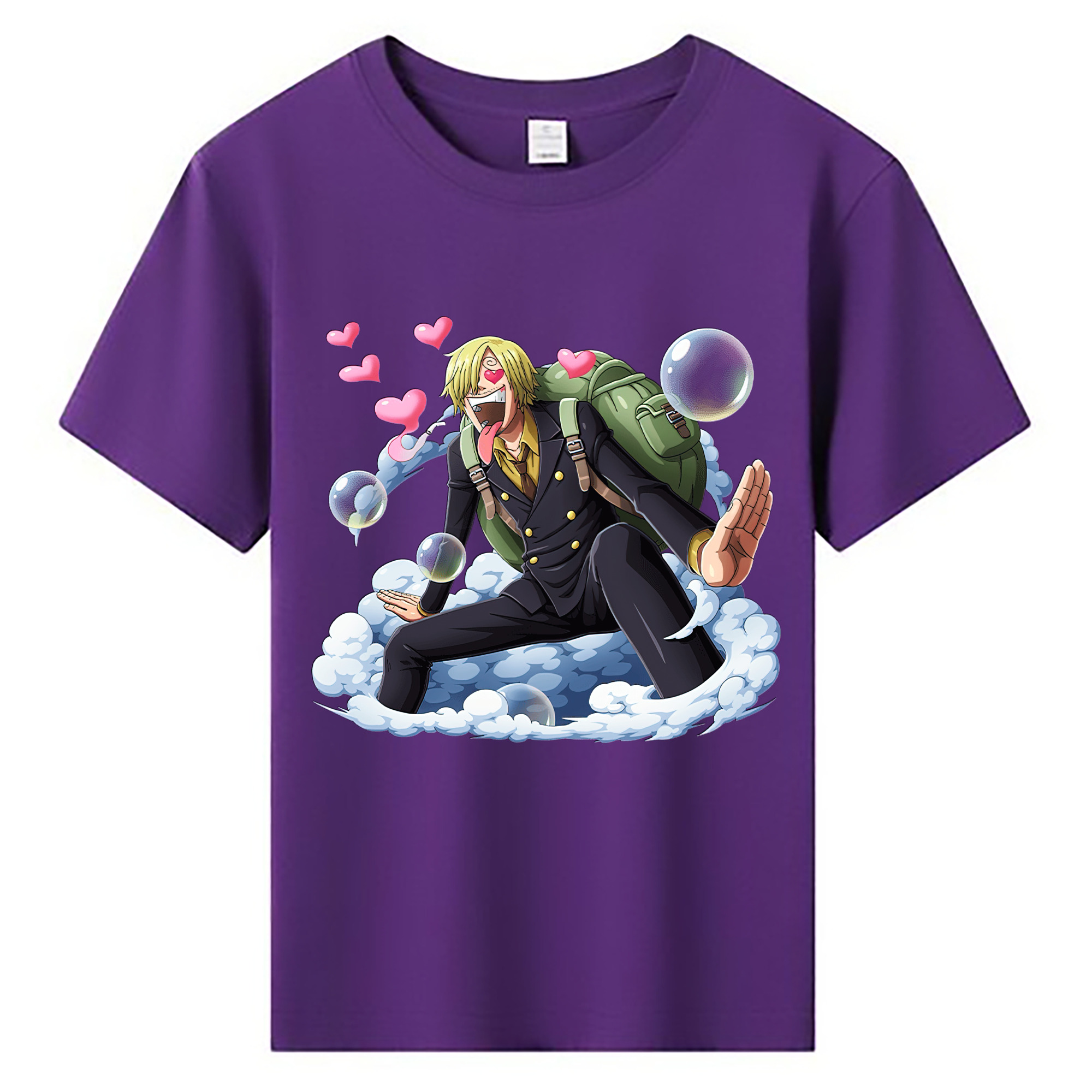 （画像用） ワンピース サンジ ONE PIECE Sanji 綿100％キッズTシャツ（フロントプリント）