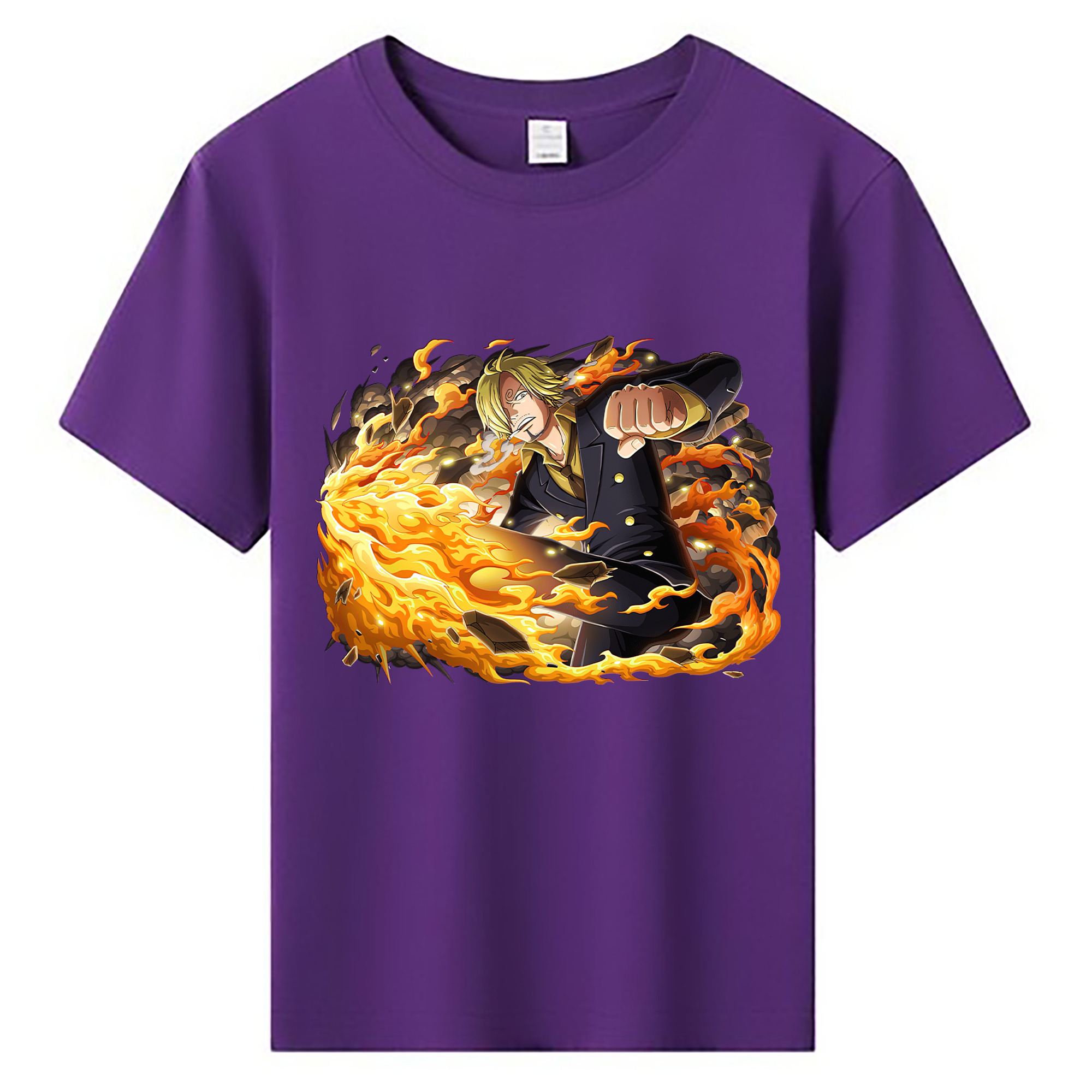 （画像用） ワンピース サンジ ONE PIECE Sanji 綿100％キッズTシャツ（フロントプリント）