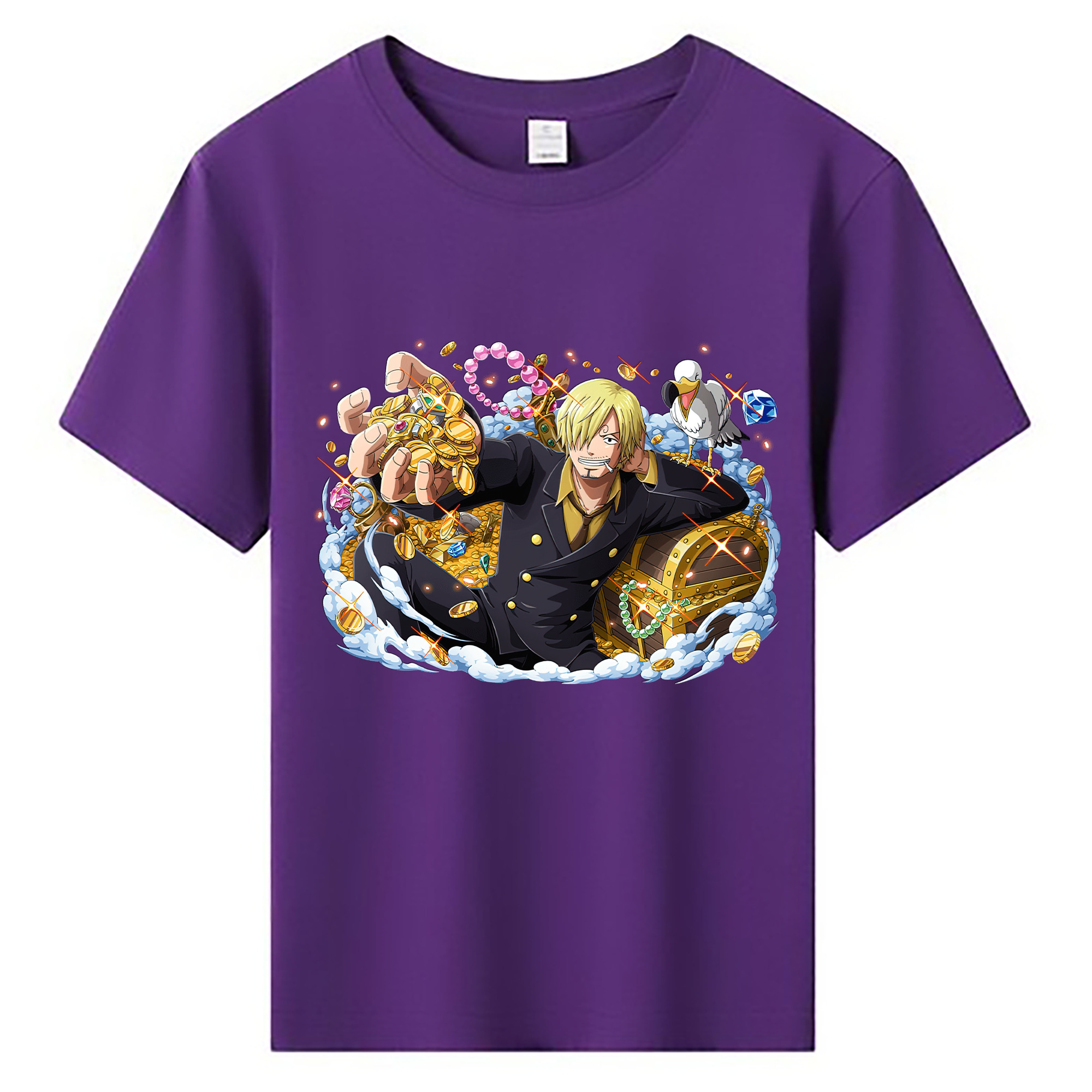 （画像用） ワンピース サンジ ONE PIECE Sanji 綿100％キッズTシャツ（フロントプリント）