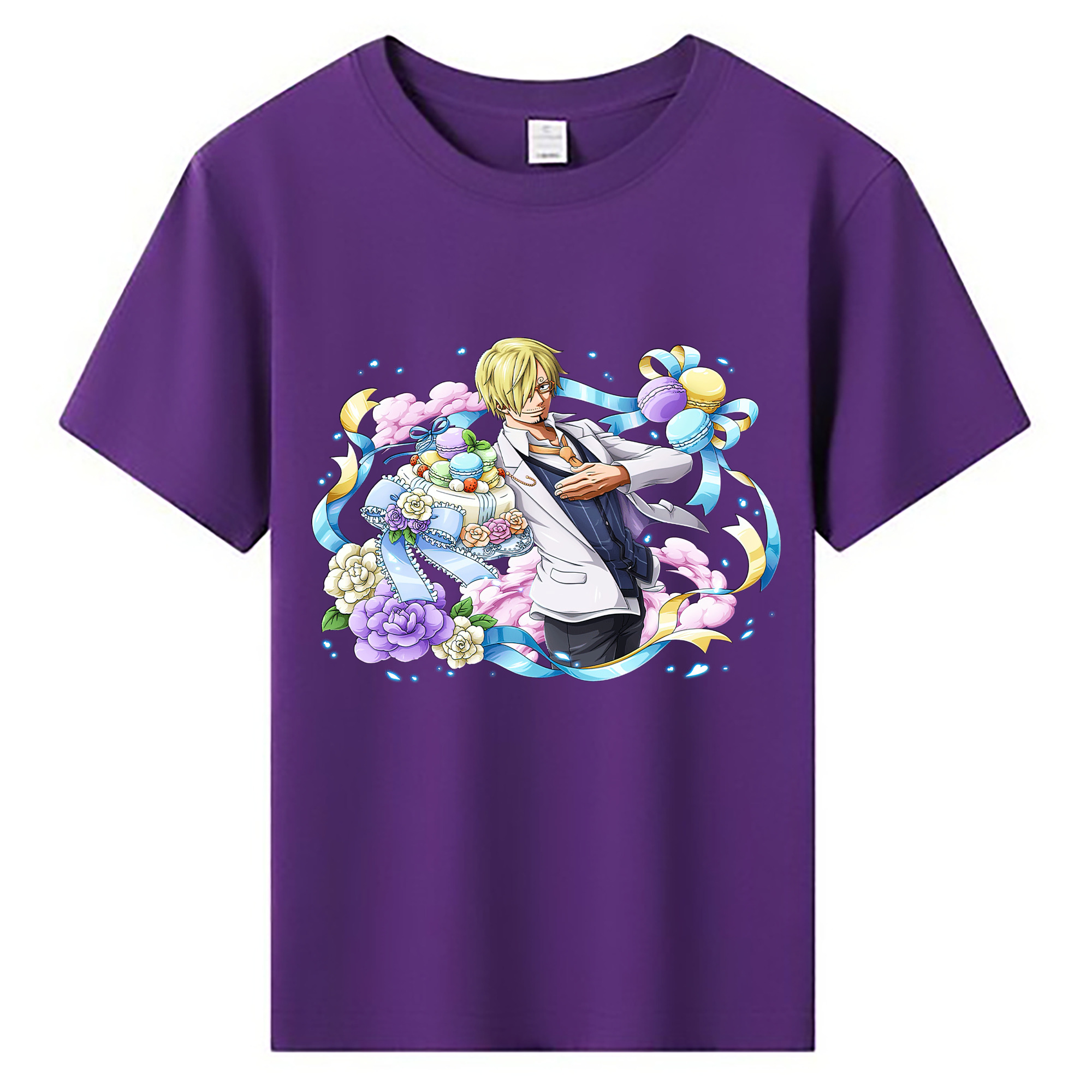 （画像用） ワンピース サンジ ONE PIECE Sanji 綿100％キッズTシャツ（フロントプリント）